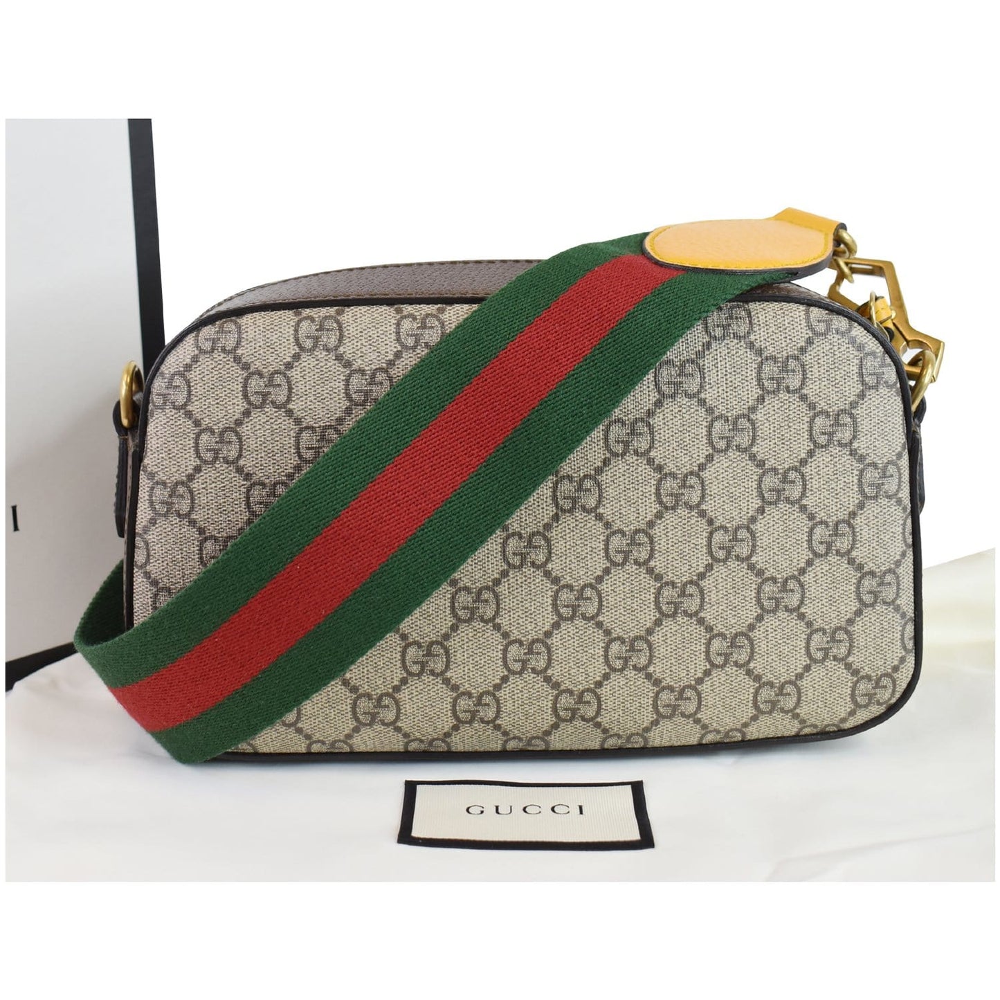 GUCCI Neo Vintage GG Supreme Canvas Messenger Bag Beige 476466