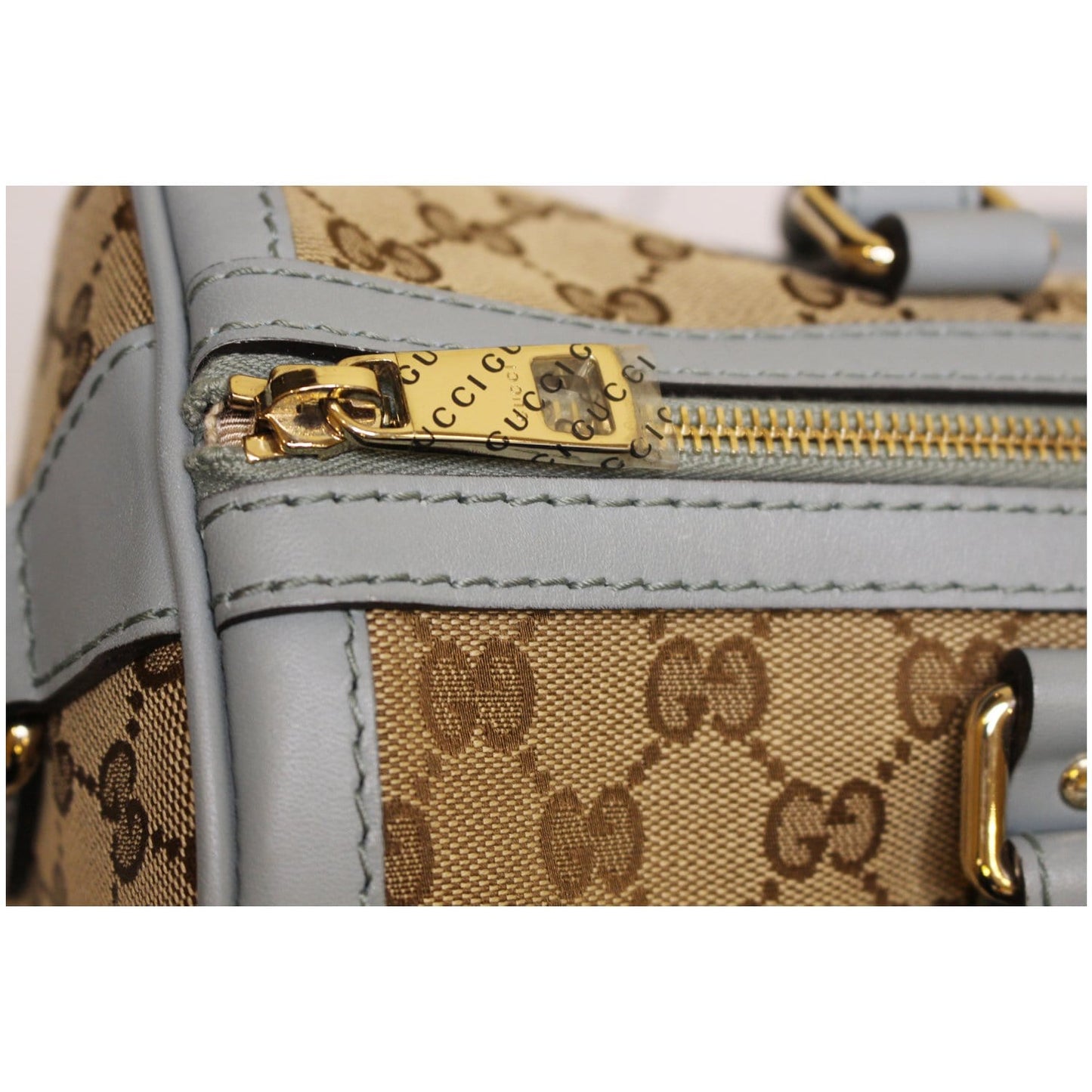 GUCCI Vintage Web Original GG Boston Bag Beige 247205