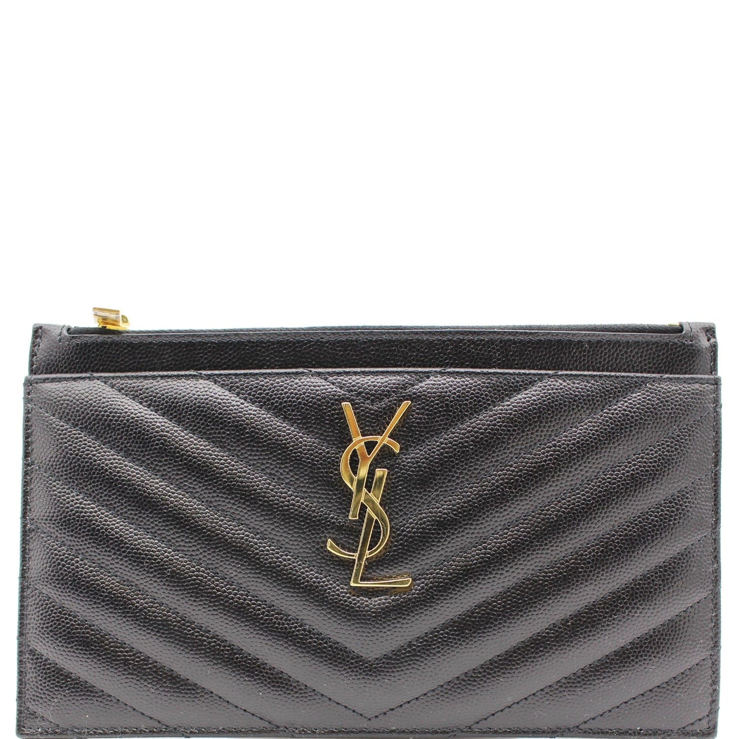 YVES SAINT LAURENT Bill Pouch Grain De Poudre Black