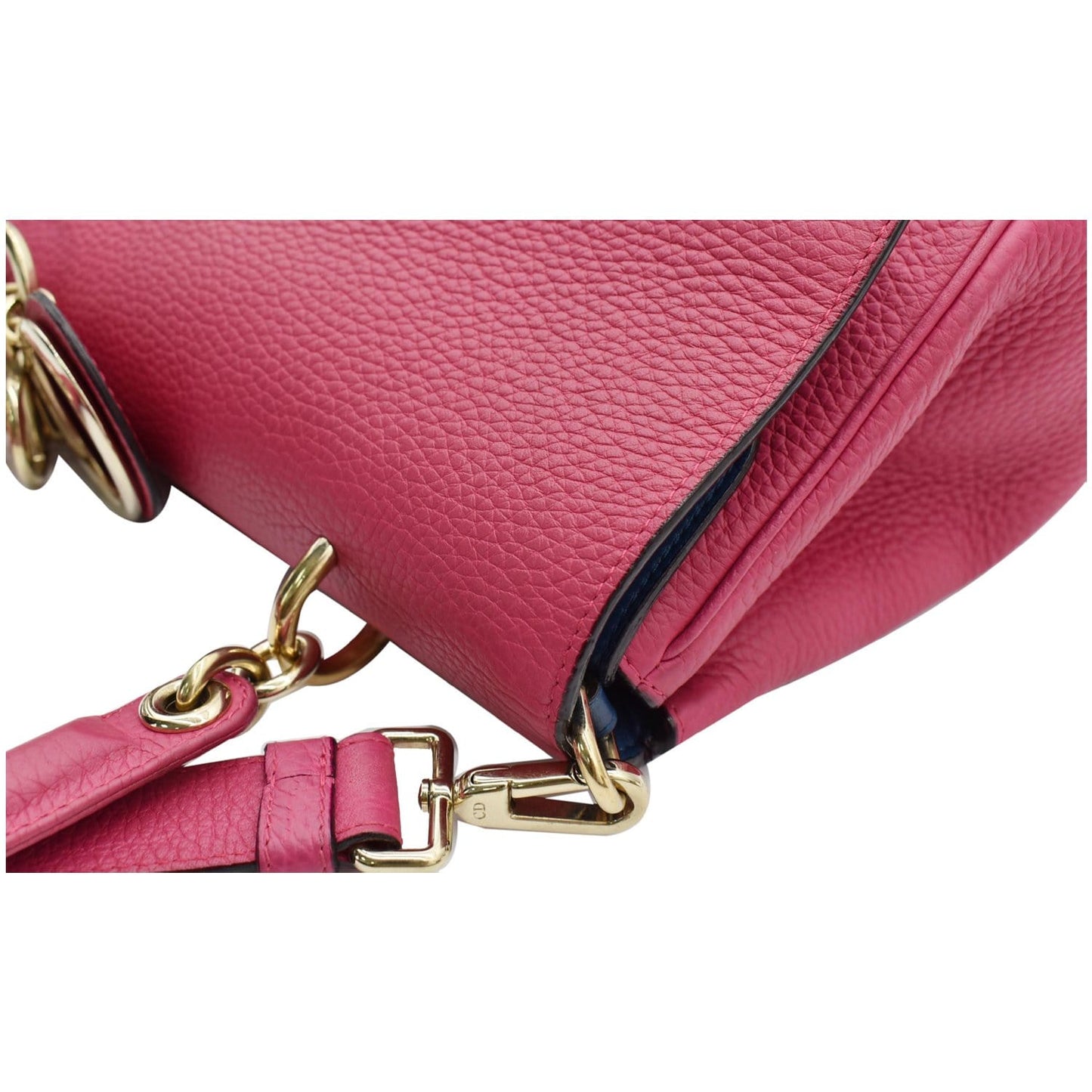 CHRISTIAN DIOR Be Dior Leather Flap Shoulder Bag Pink