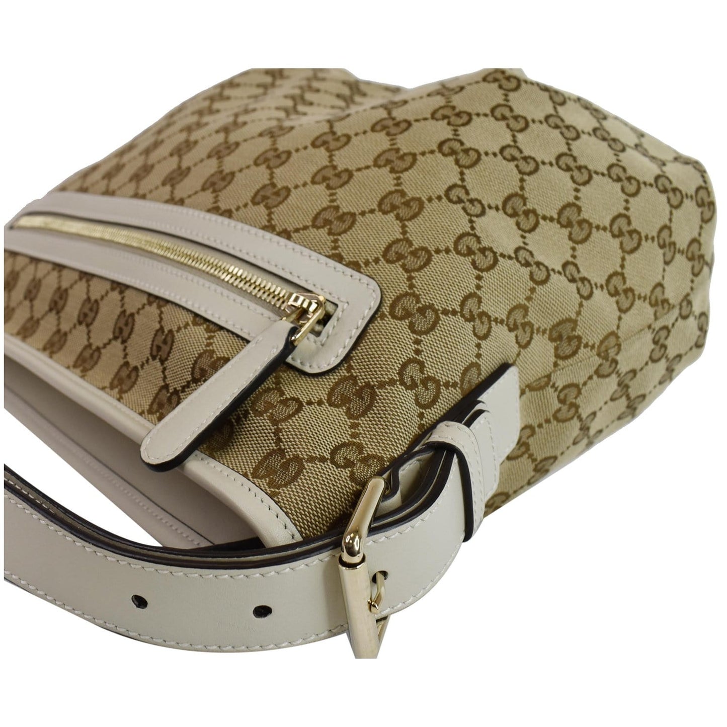 GUCCI GG Plus Supreme Canvas Messenger Shoulder Bag Beige 388930
