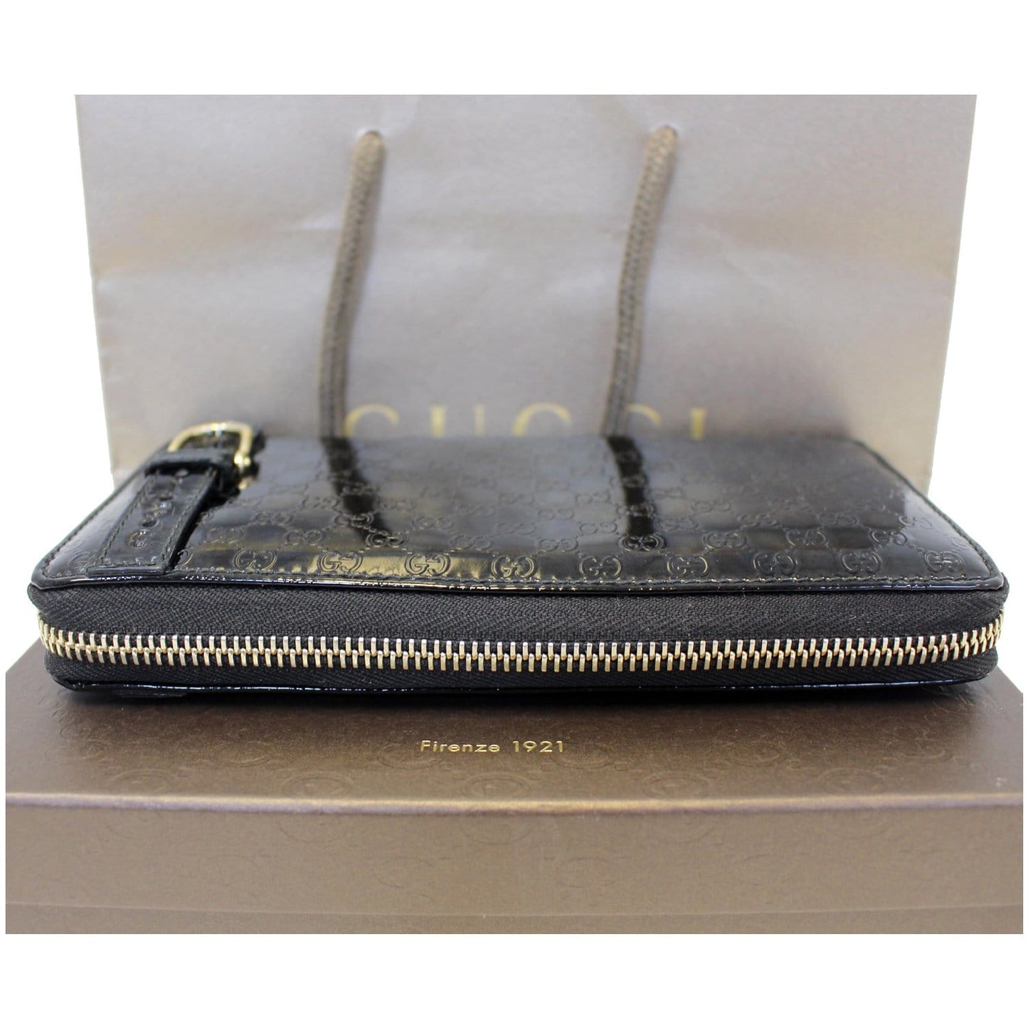 GUCCI Nice Microguccissima Patent Leather Wallet 309758