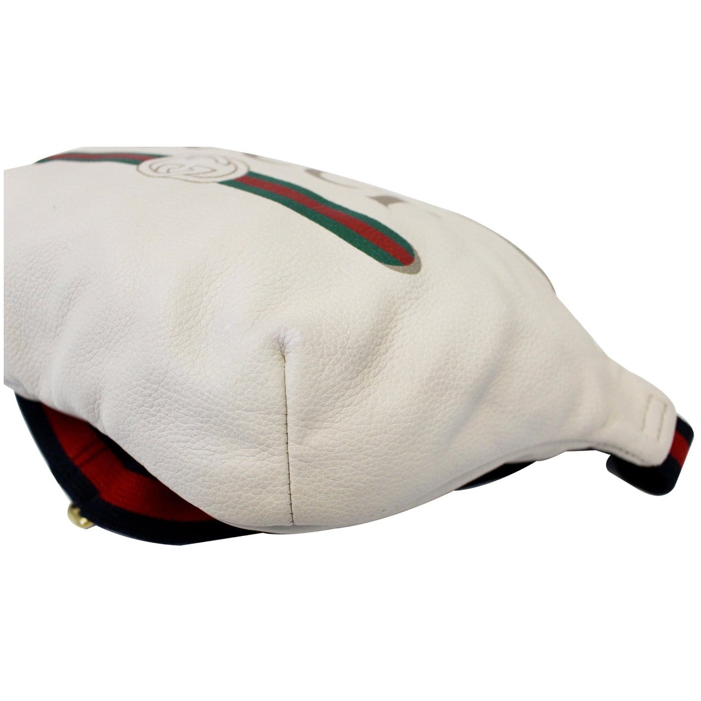 GUCCI Print Leather White Belt Waist Bum Bag Medium 493869