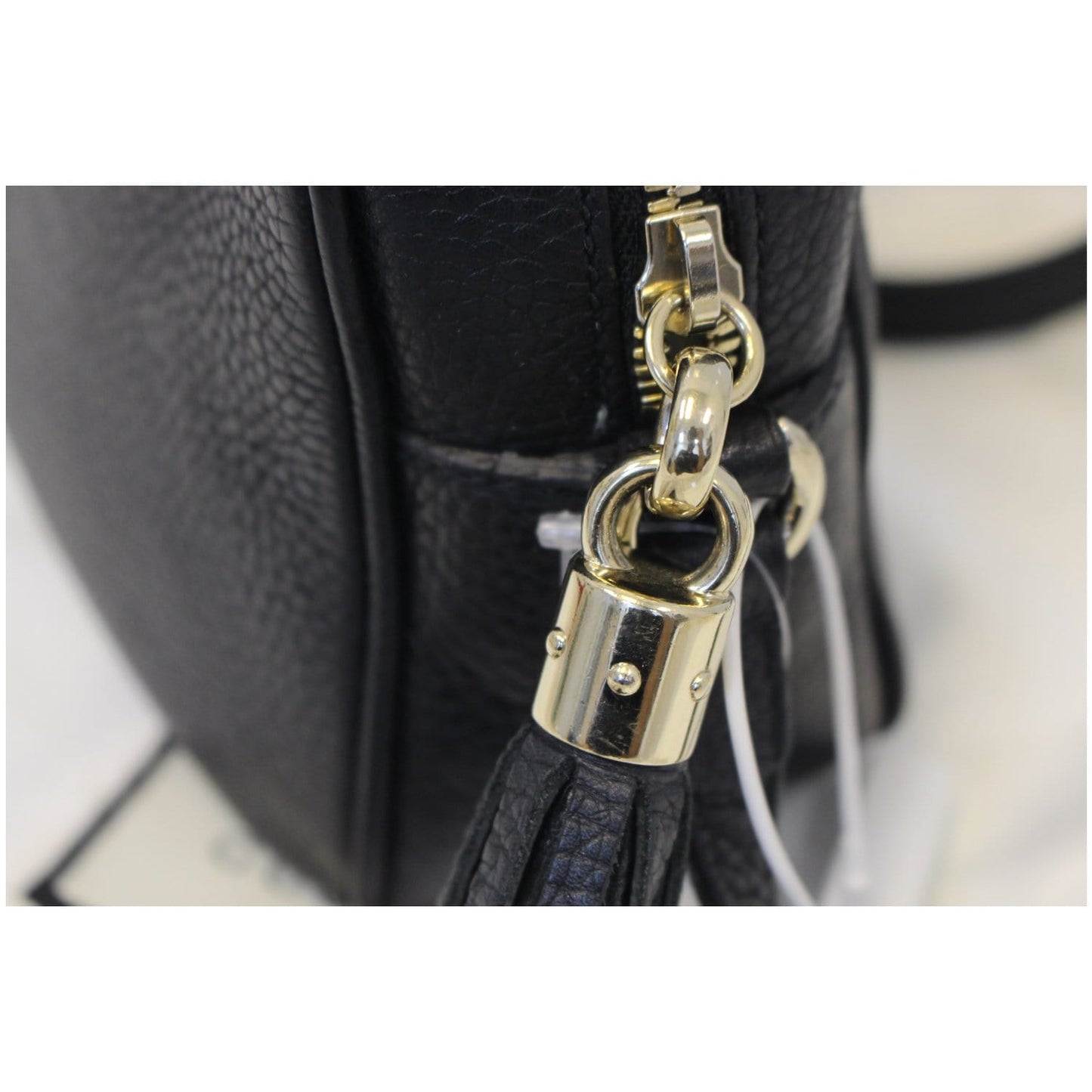 GUCCI Soho Disco Black Leather Crossbody Bag 308364