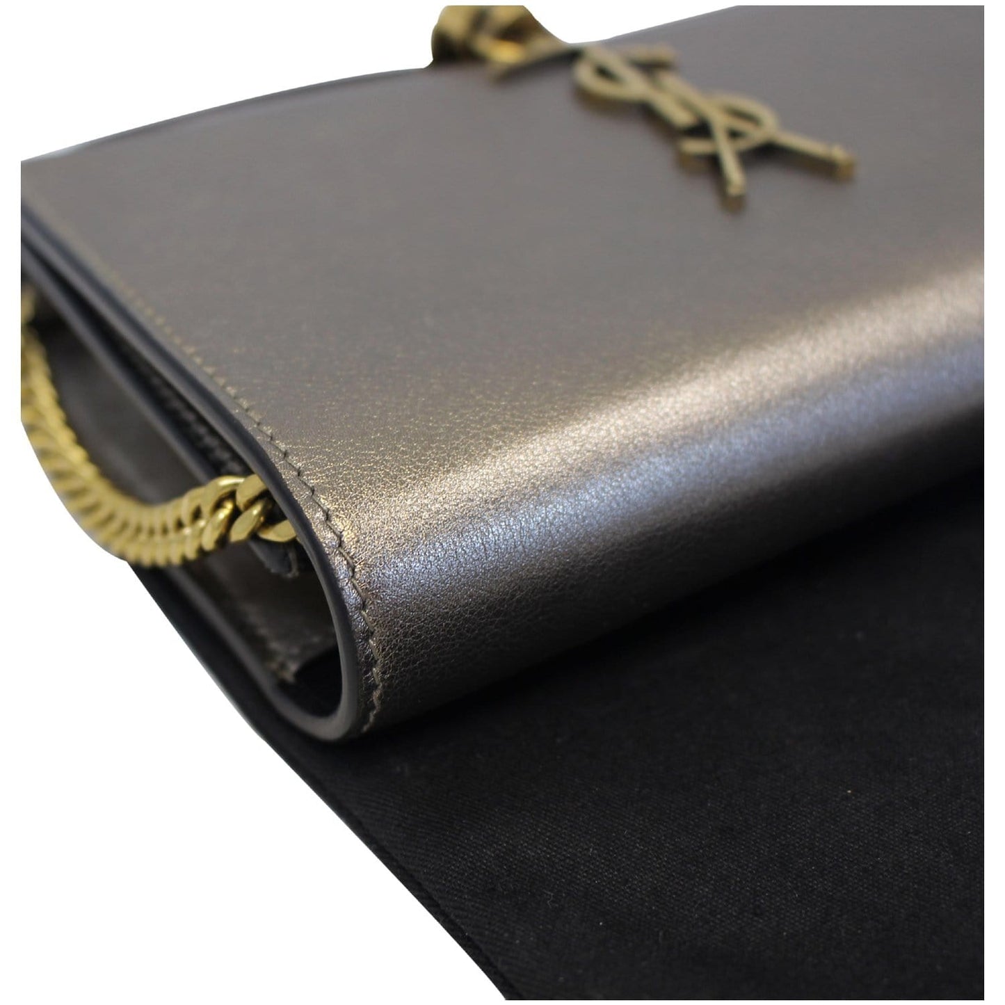 YVES SAINT LAURENT Small Kate Tassel Leather Shoulder Crossbody Bag Gold