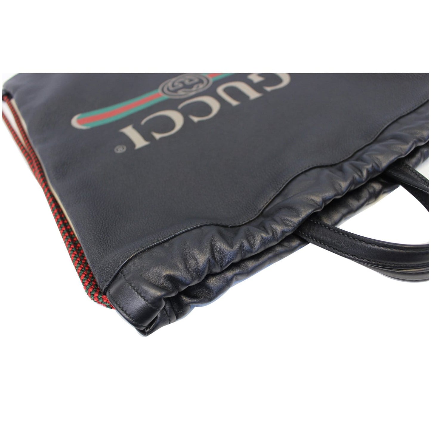 GUCCI Print Leather Drawstring Backpack Bag 494053