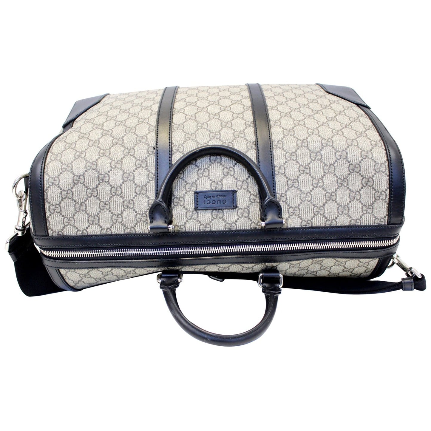 GUCCI GG Supreme Duffle Travel Bag Beige/Black