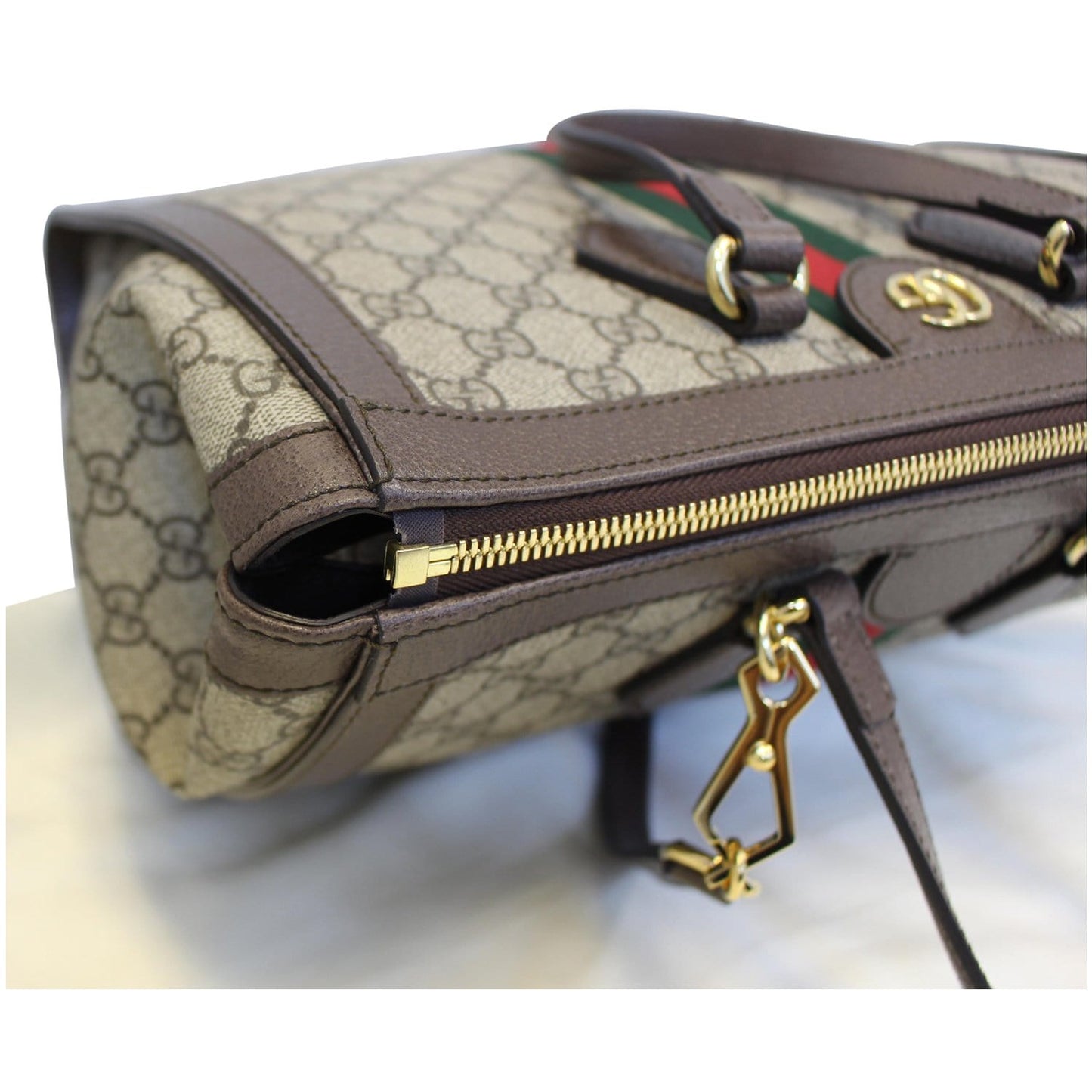 GUCCI Ophidia Medium GG Supreme Tote Shoulder Bag Beige 524537