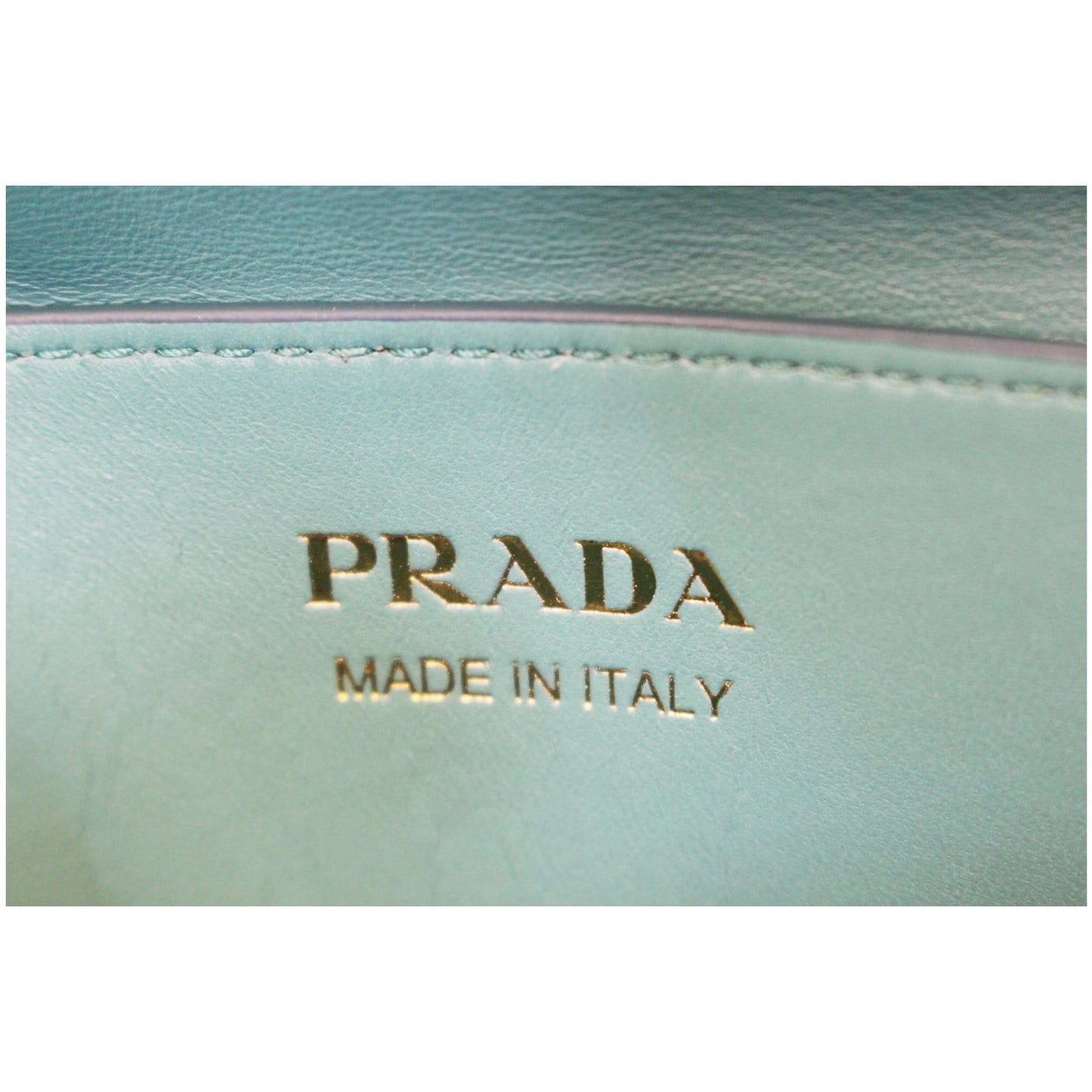 PRADA Lux Saffiano Leather Tote Shoulder Bag Blue