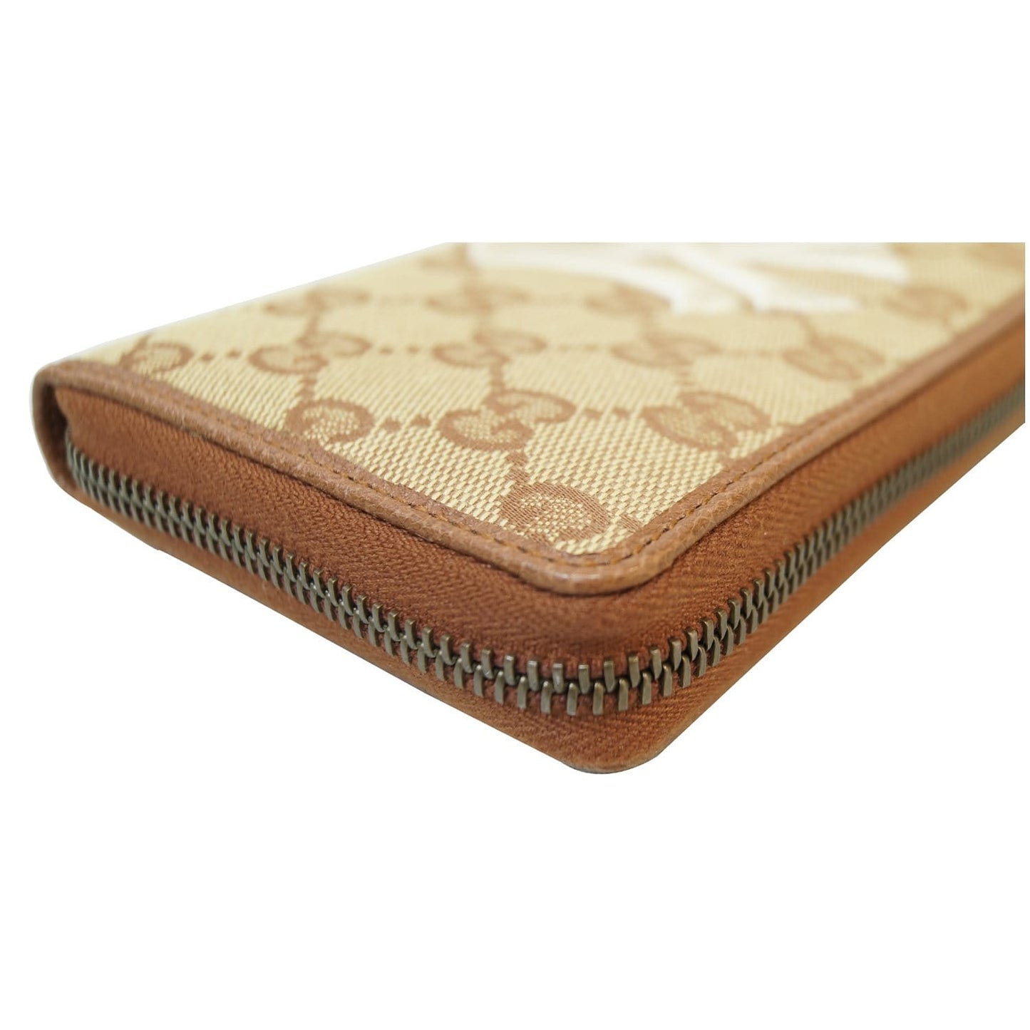 GUCCI Zip Around NY New York Yankees Patch Wallet Beige 547791 - Last Call