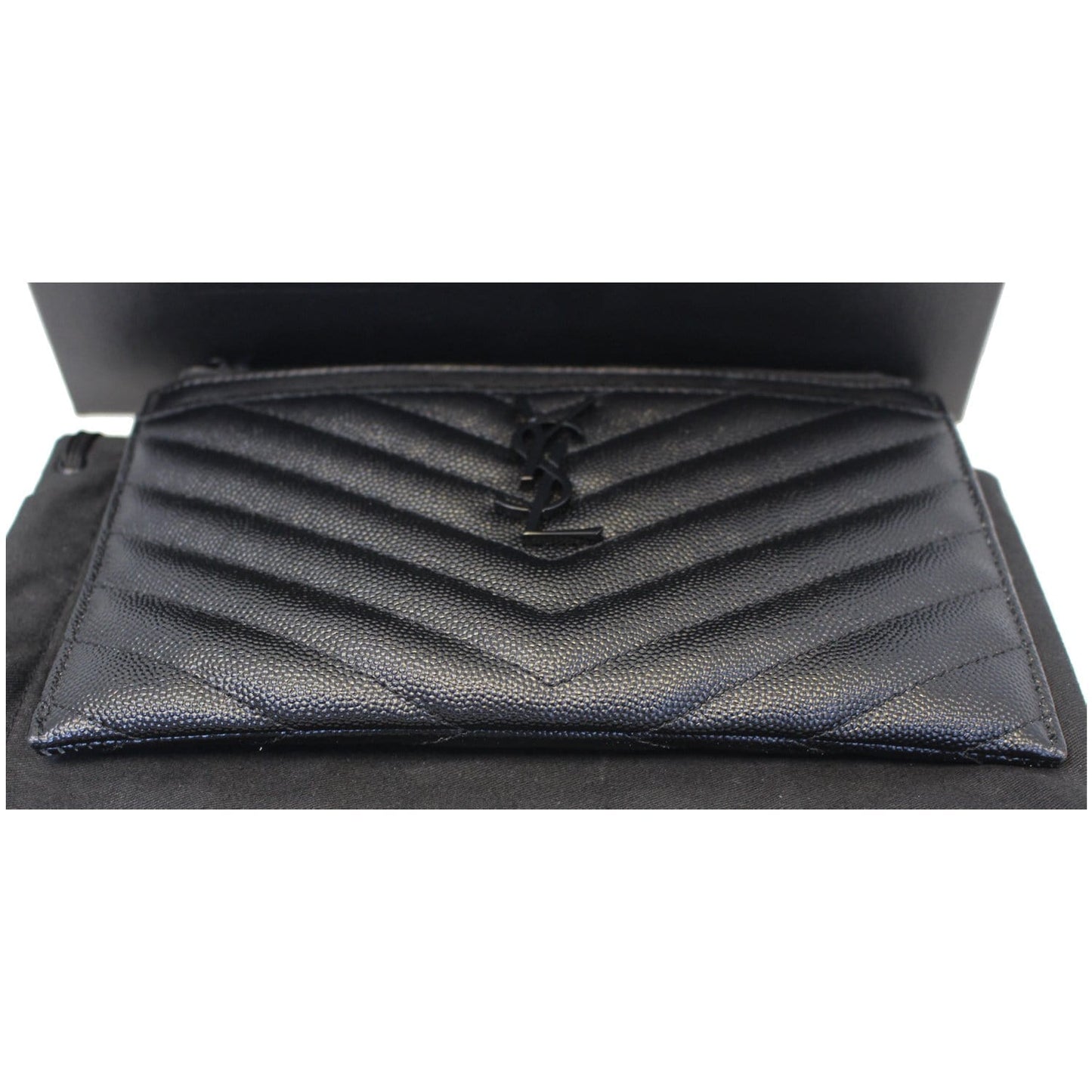 YVES SAINT LAURENT Bill Pouch Grain De Poudre Black