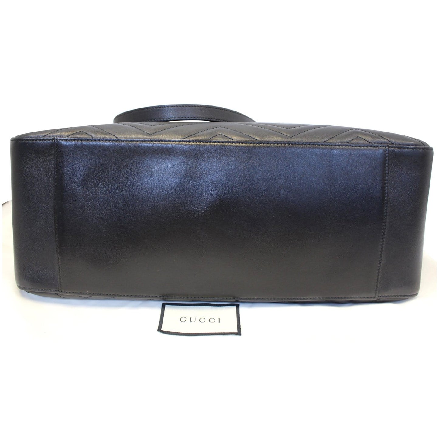 GUCCI GG Marmont Metelasse Medium Quilted Leather Shoulder Bag 453569 Black