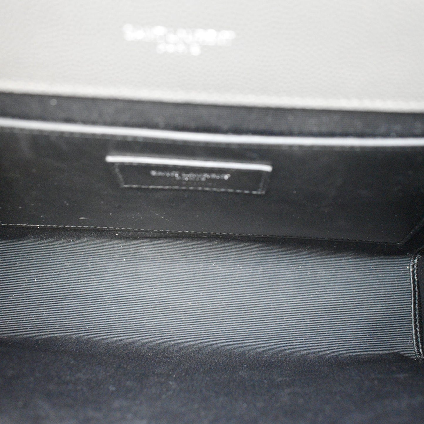 YVES SAINT LAURENT Envelope Chain Medium Mix Matelassé Leather Crossbody Bag Grey