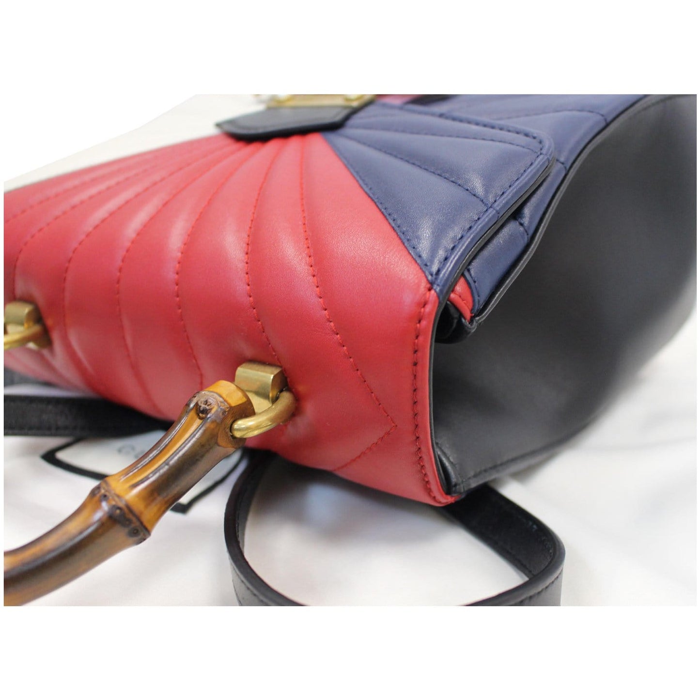 GUCCI Queen Margaret Quilted Leather Bee Backpack Bag Multi 476664