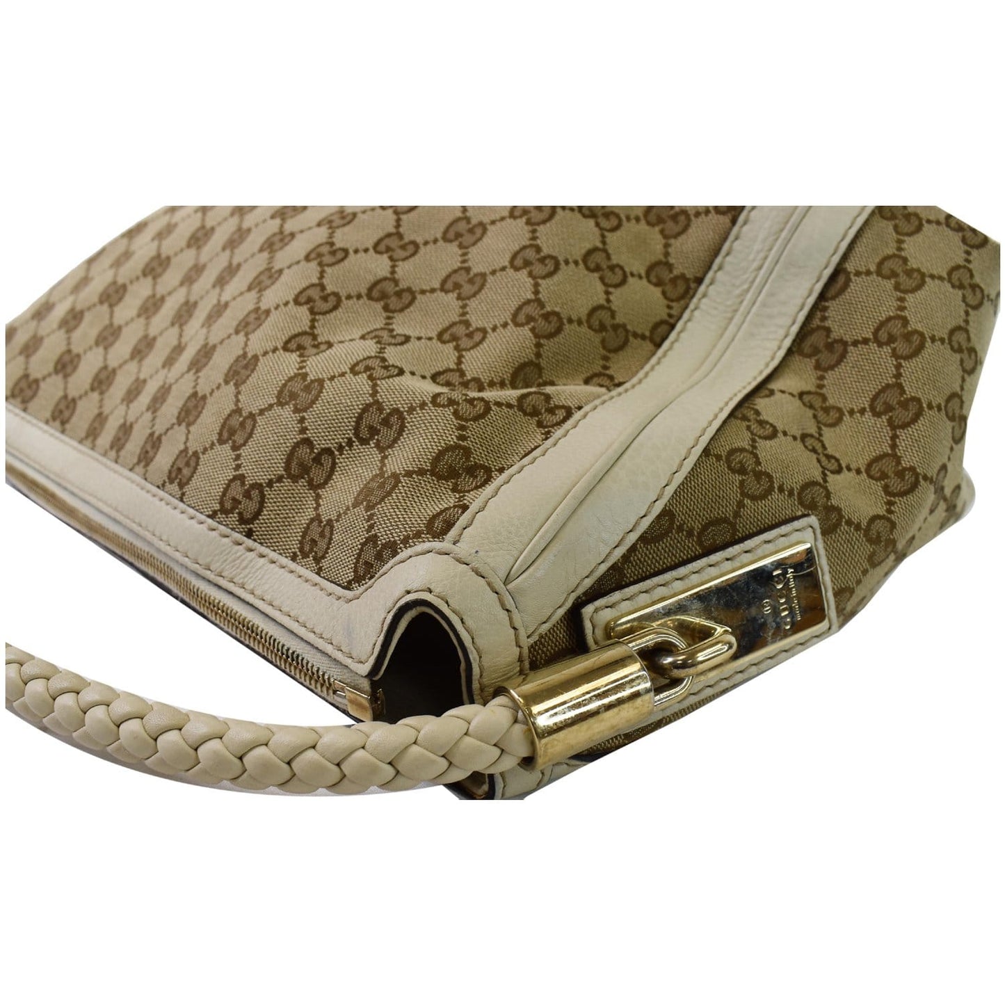 GUCCI Medium Bella GG Canvas Hobo Bag Beige 269949