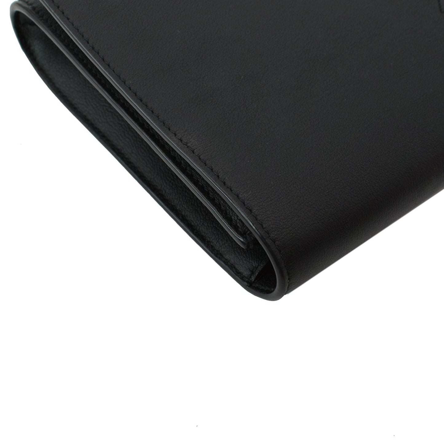 YVES SAINT LAURENT Leather Clutch Wallet Black