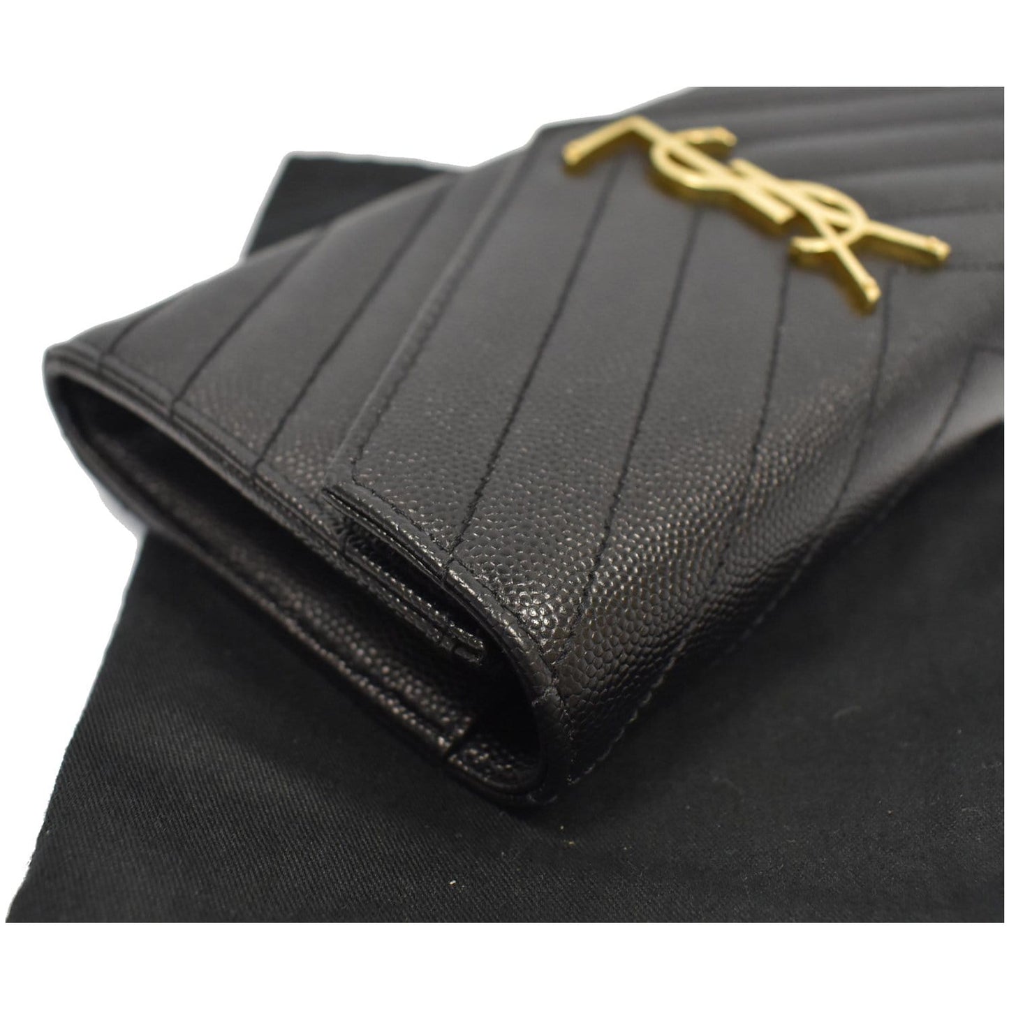 YVES SAINT LAURENT Large Grain De Poudre Wallet Black