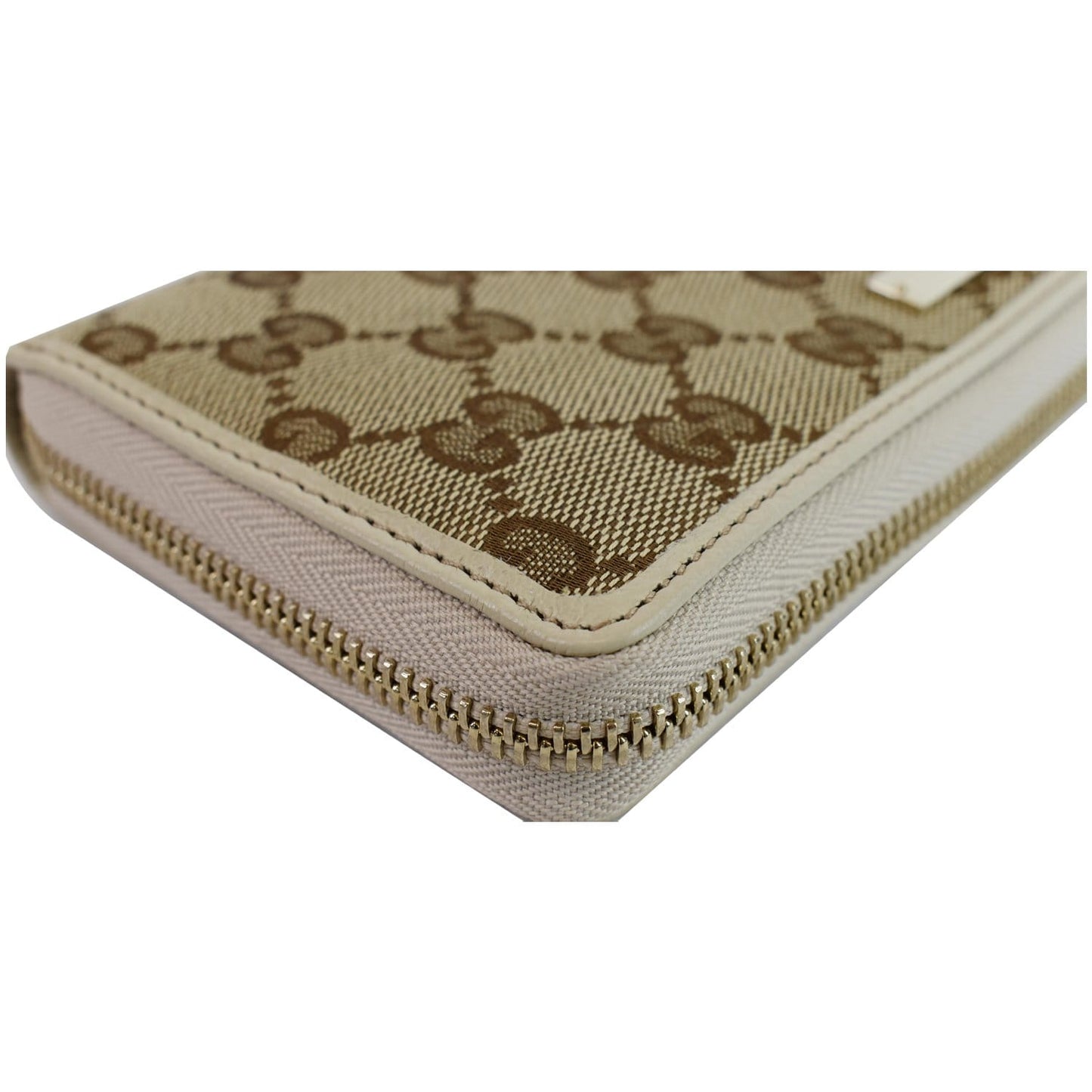 GUCCI Zip Around GG Canvas Long Wallet Beige 307980
