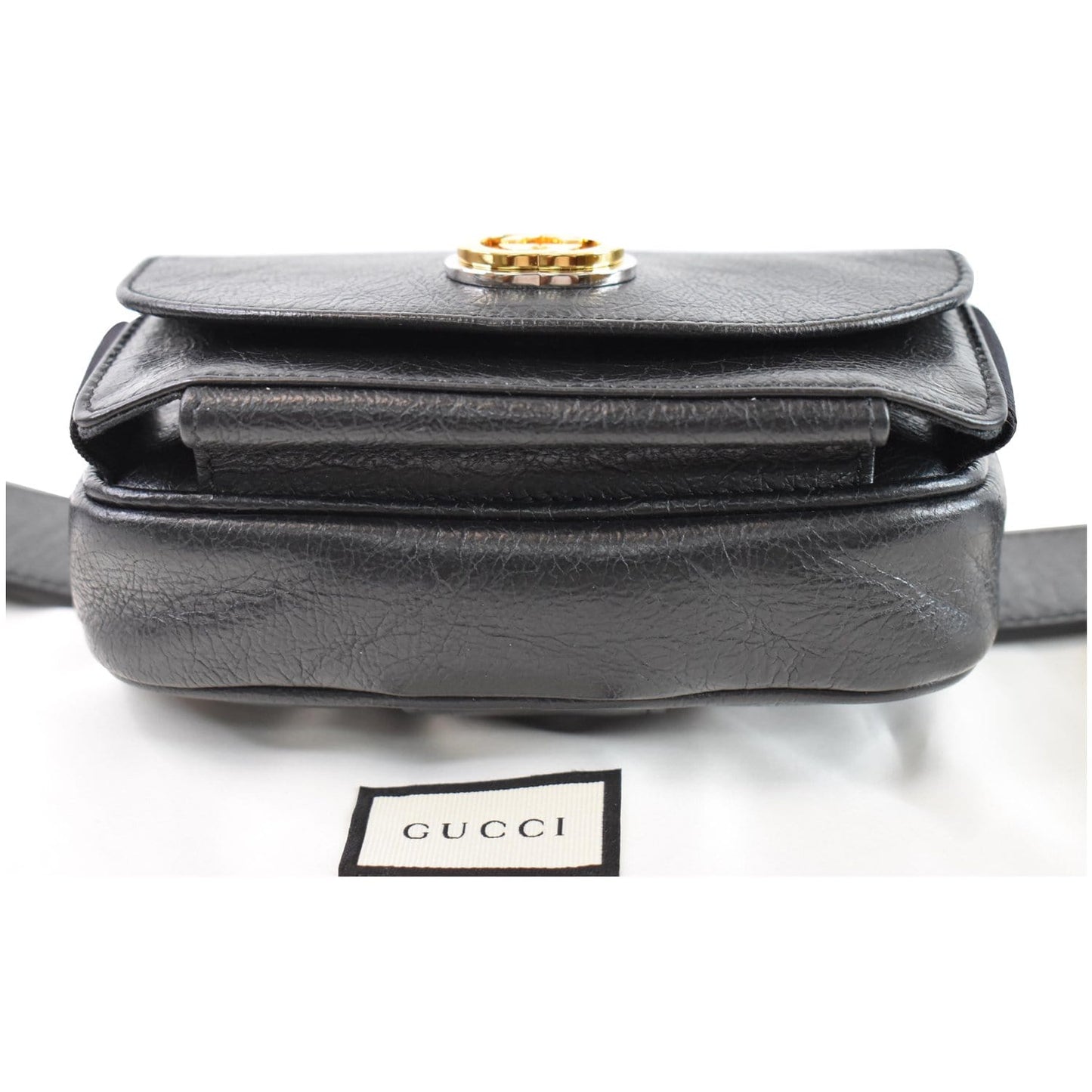 GUCCI Morpheus Leather Belt Bag Black 597676 - Final Sale