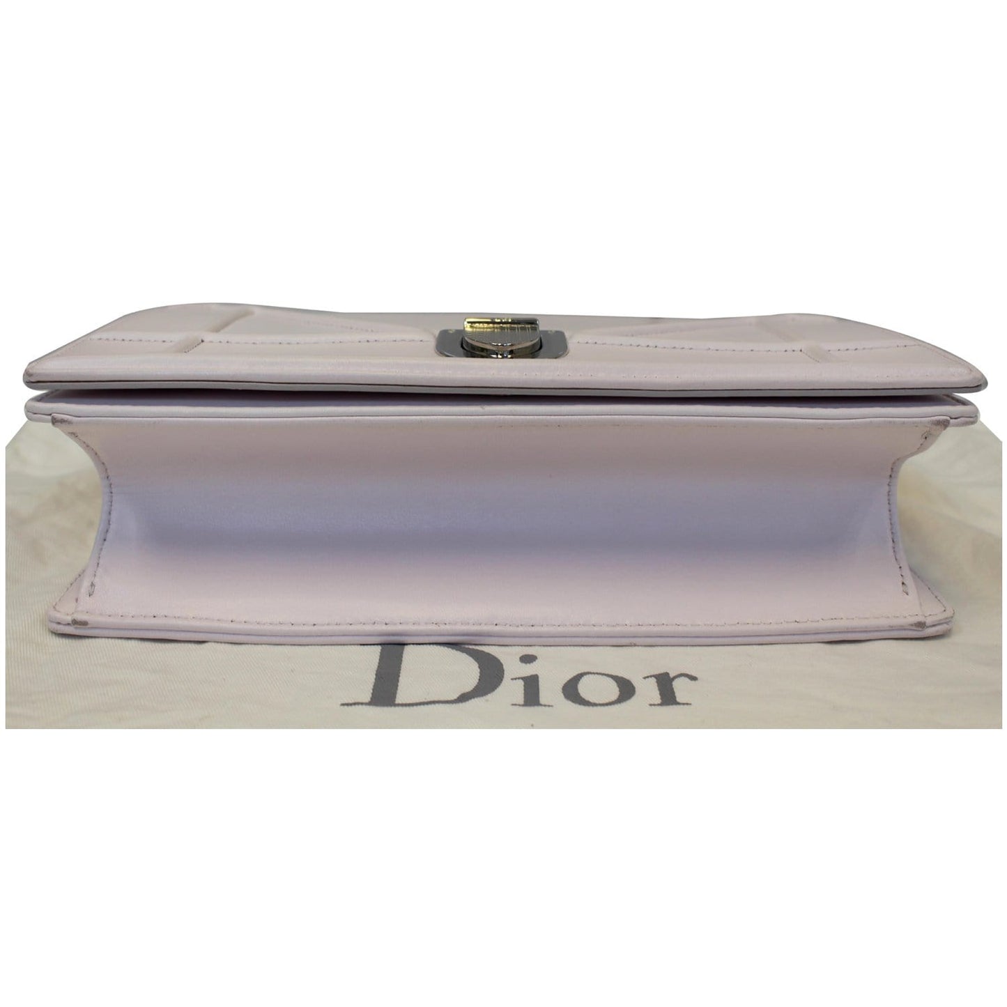 Christian Dior Diorama Flap Leather Medium Shoulder Bag White