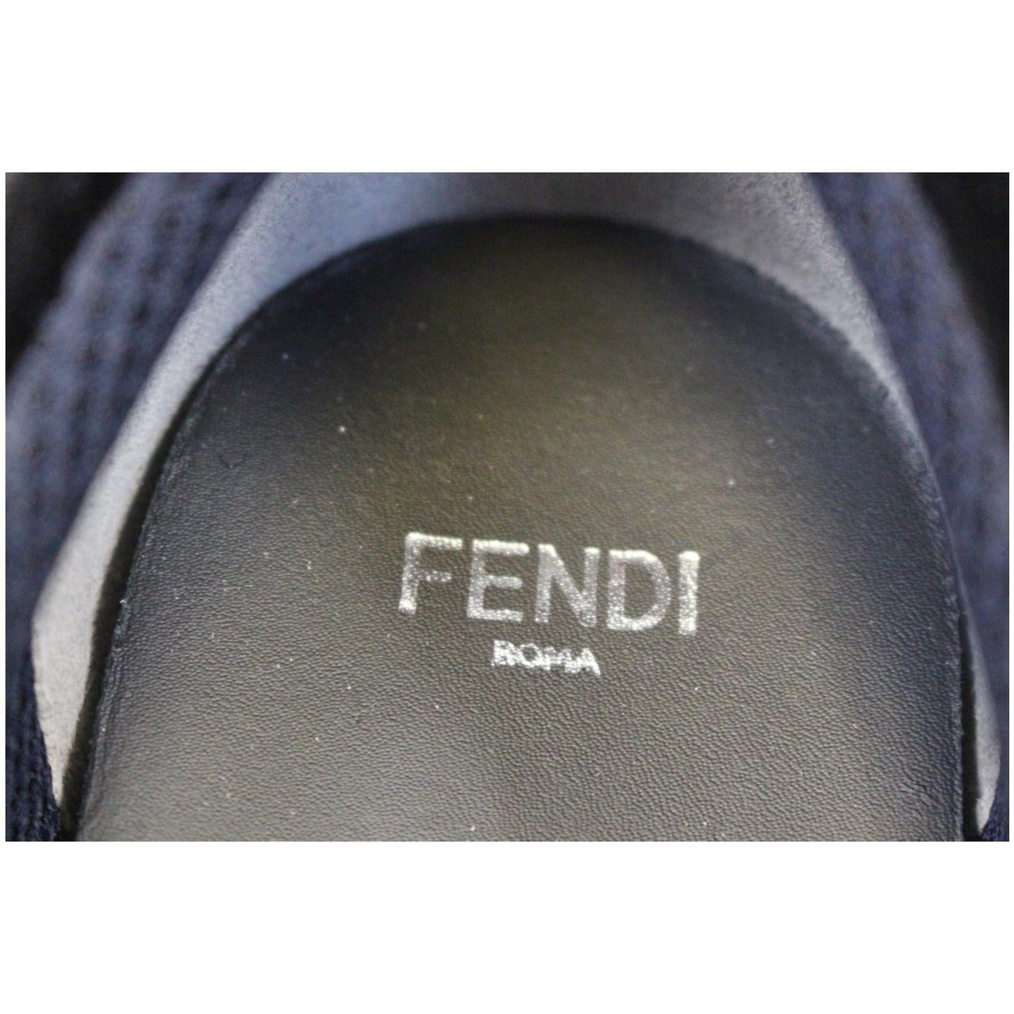FENDI Velvet Sneakers Blue/Black Size 8.5 US - 25% OFF
