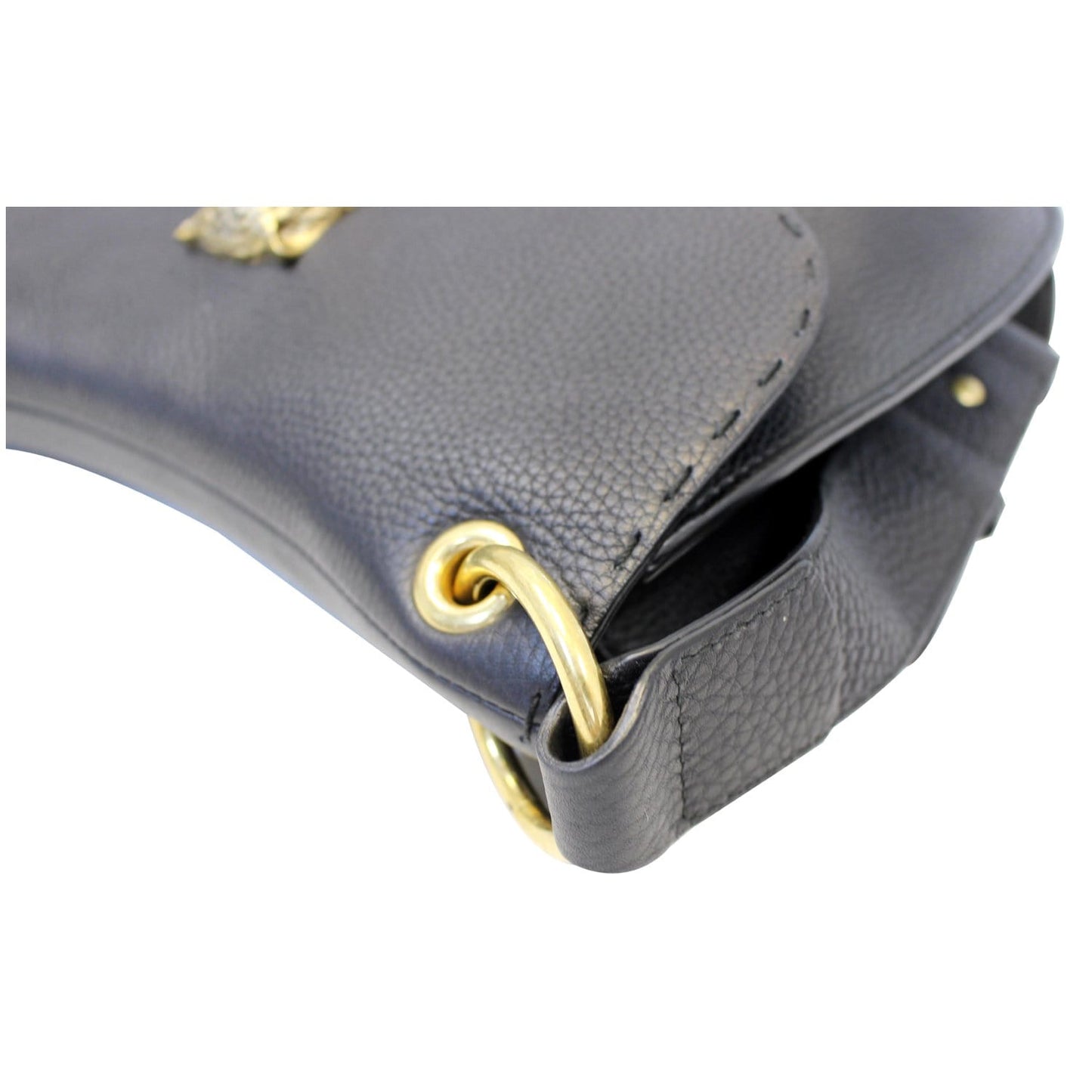 GUCCI GG Marmont Calfskin Leather Shoulder Bag 409154 Black