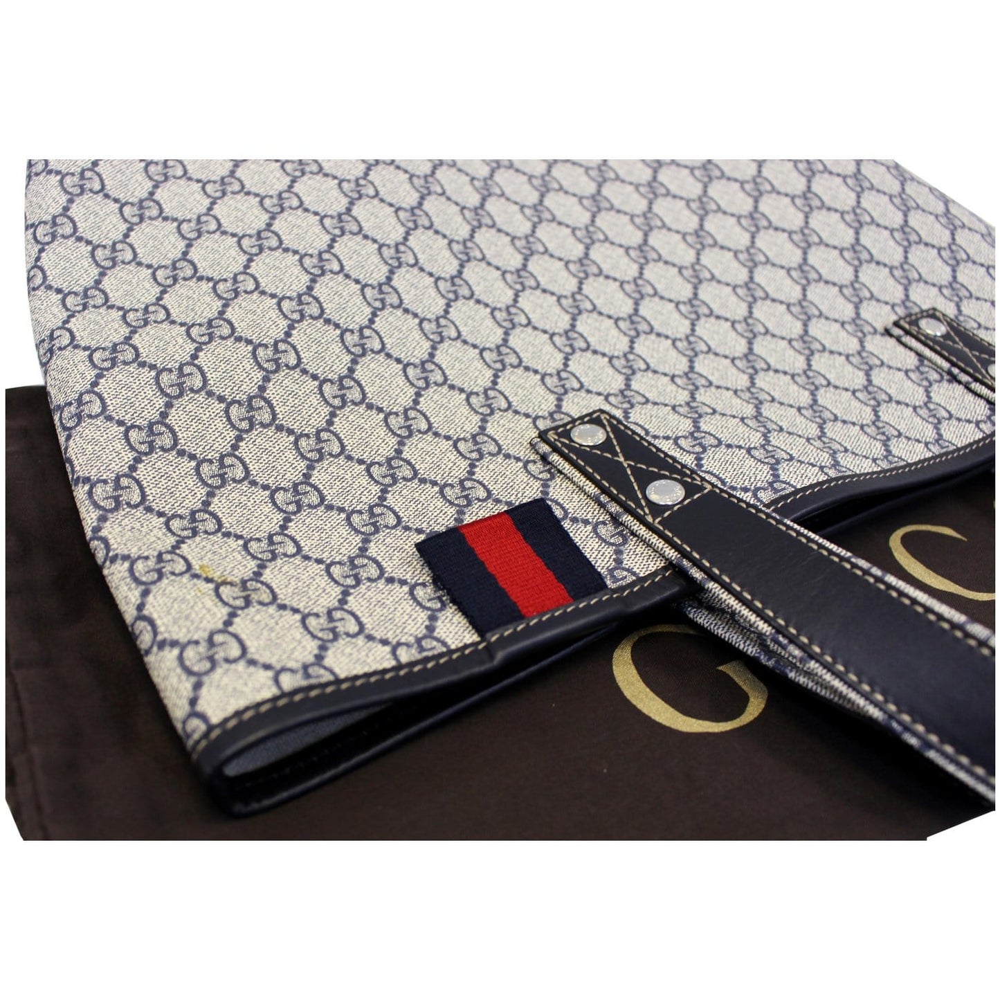 GUCCI GG Supreme Tote Bag 211134 Blue