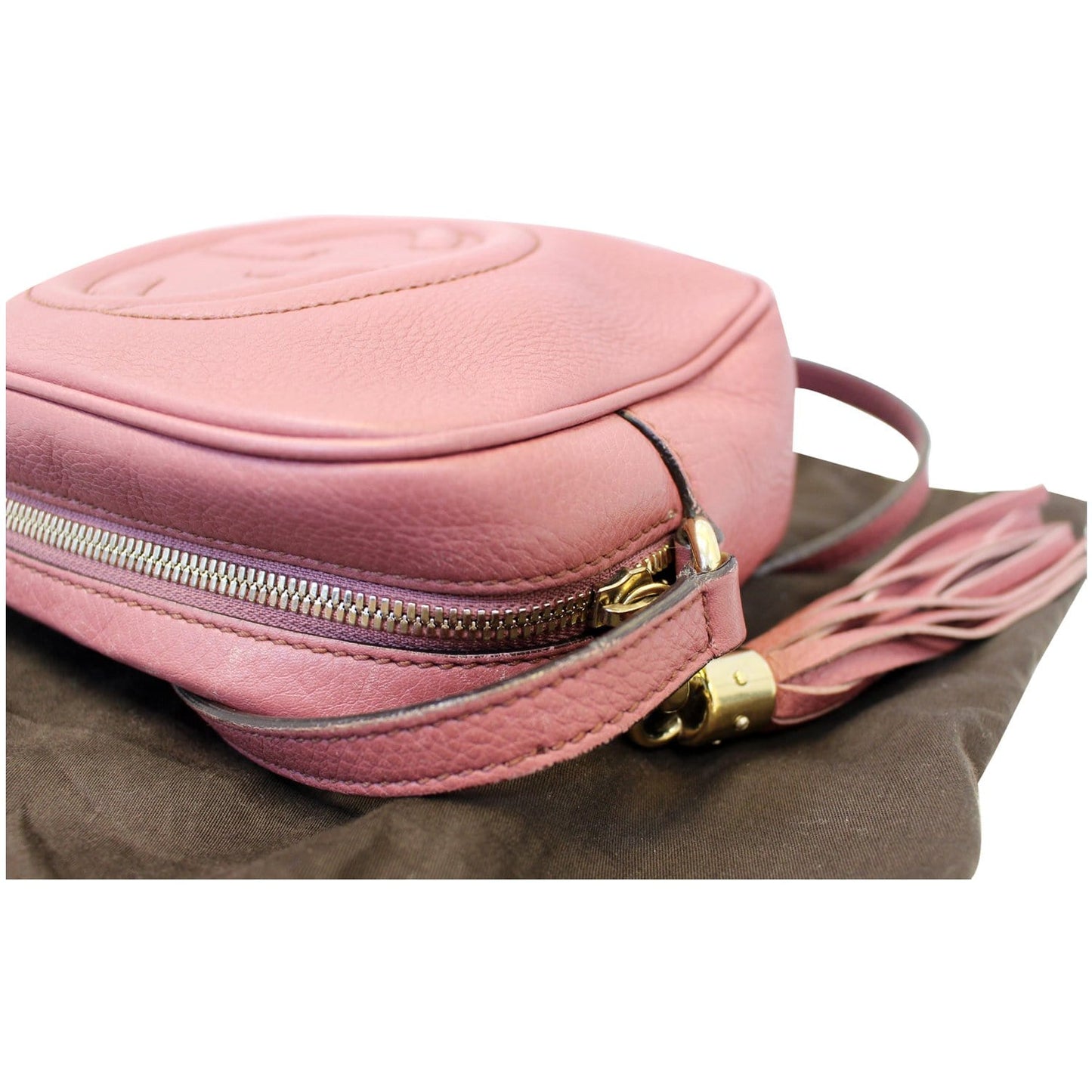 GUCCI Soho Disco Pebbled Leather Small Crossbody Bag 308364