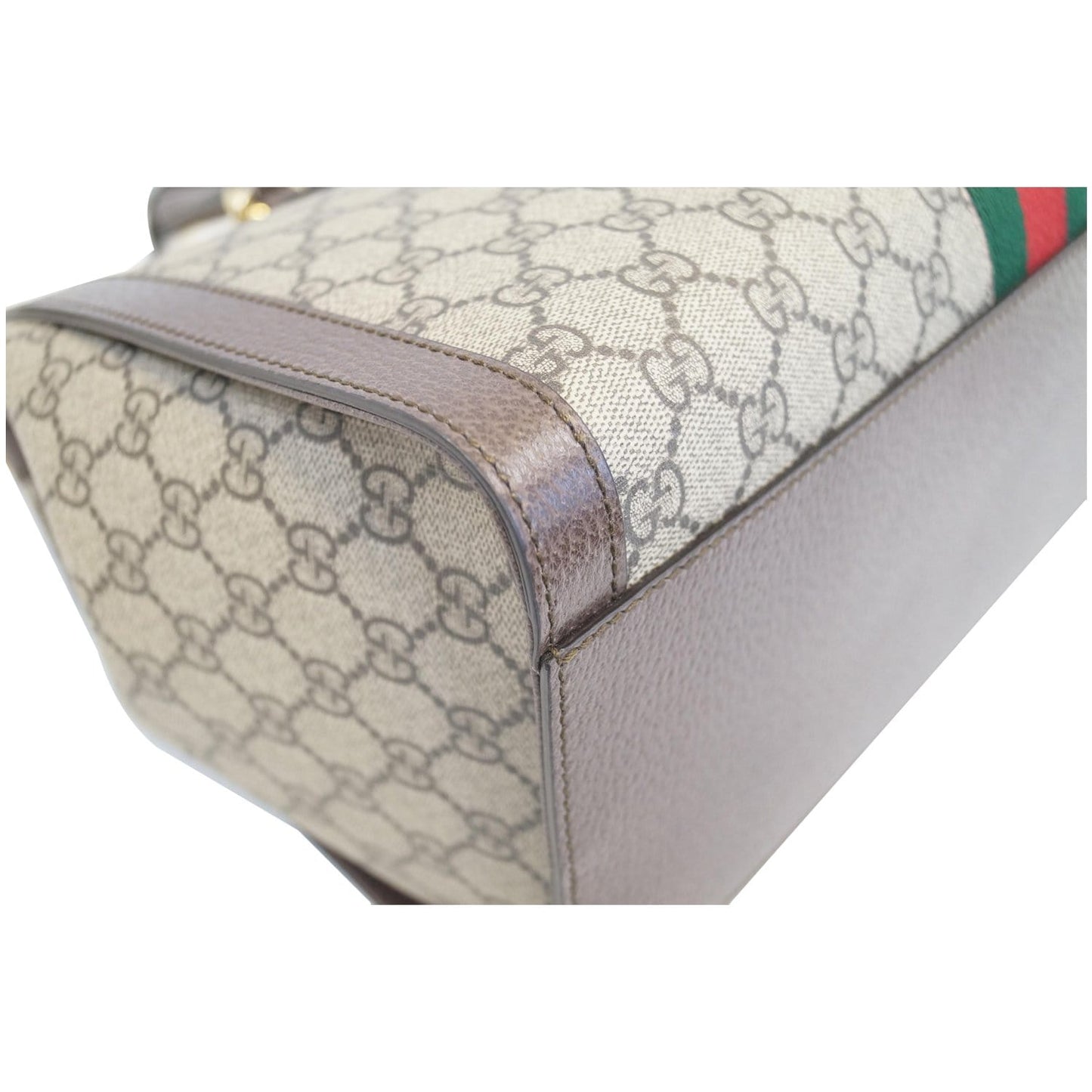 GUCCI Ophidia Medium GG Supreme Tote Shoulder Bag Beige 524537