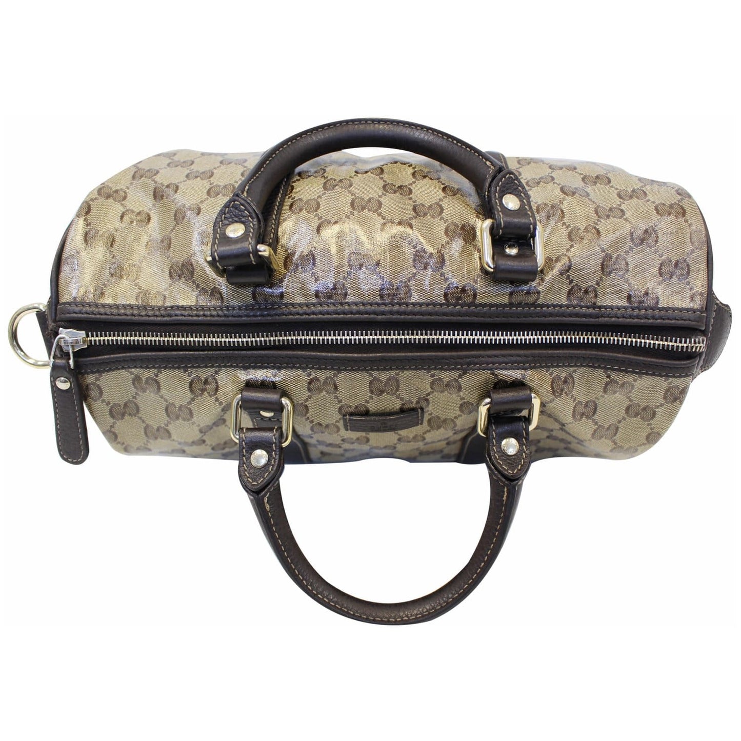 GUCCI Crystal Coated GG Guccissima Boston Bag 265697 Beige