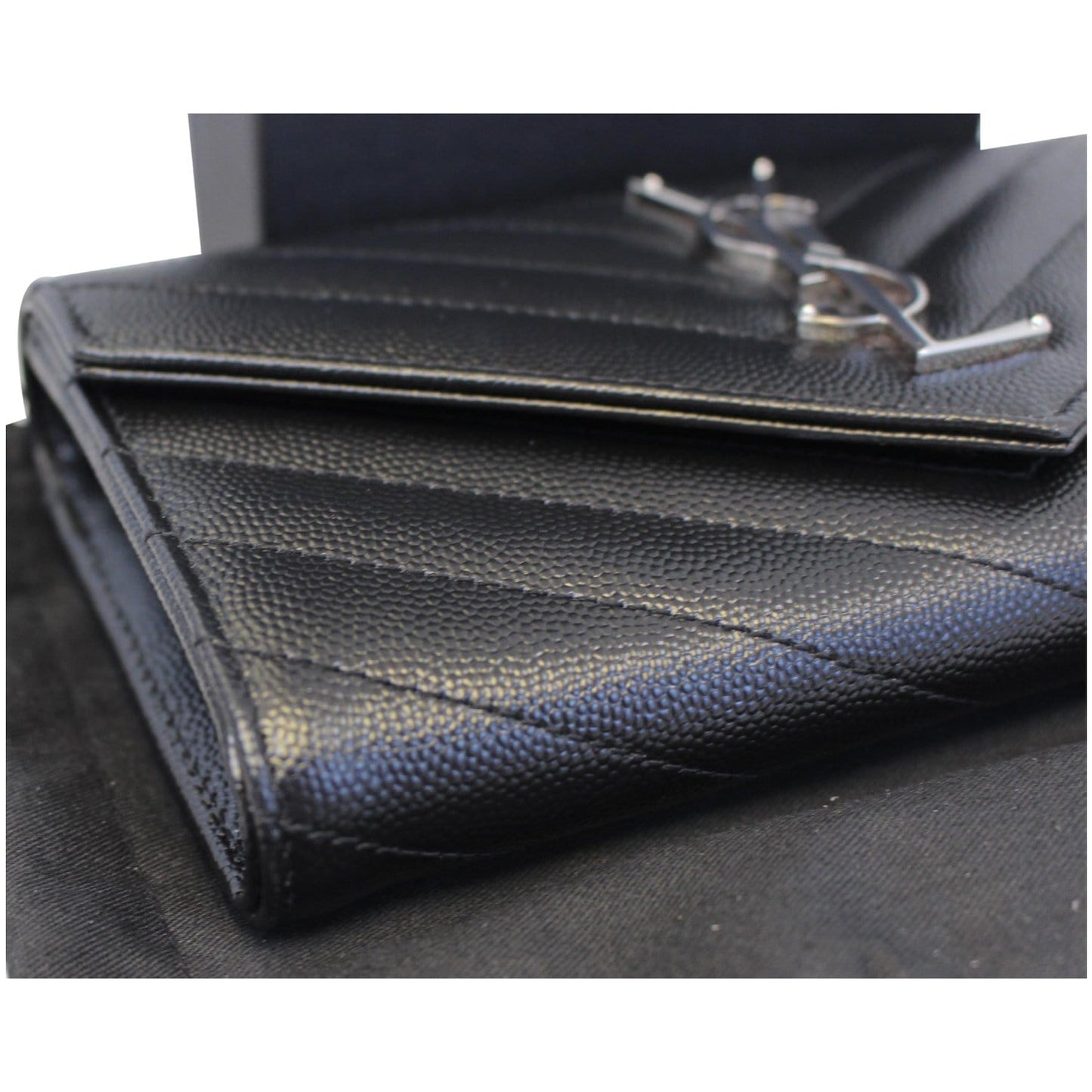 YVES SAINT LAURENT Large Grain De Poudre Wallet Black