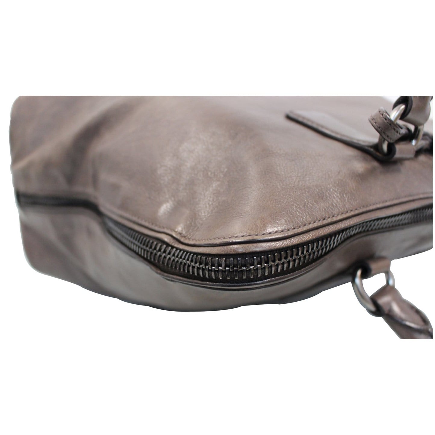Prada Vitello Daino Leather Large Tote Bag Brown