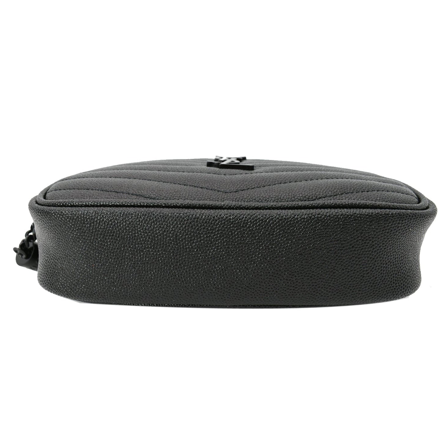 YVES SAINT LAURENT Mini Lou Leather Camera Crossbody Bag Black