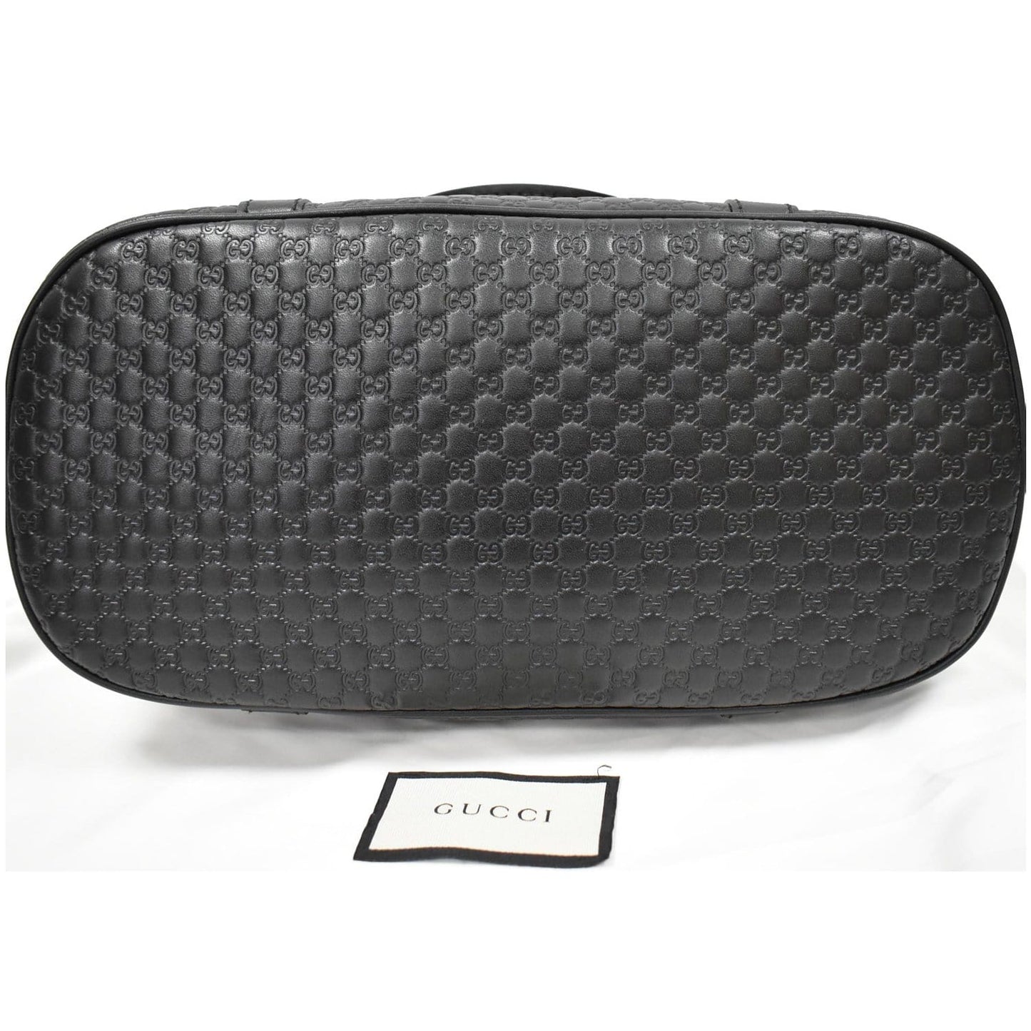 GUCCI Dome Medium Microguccissima Leather Shoulder Bag Black 449663
