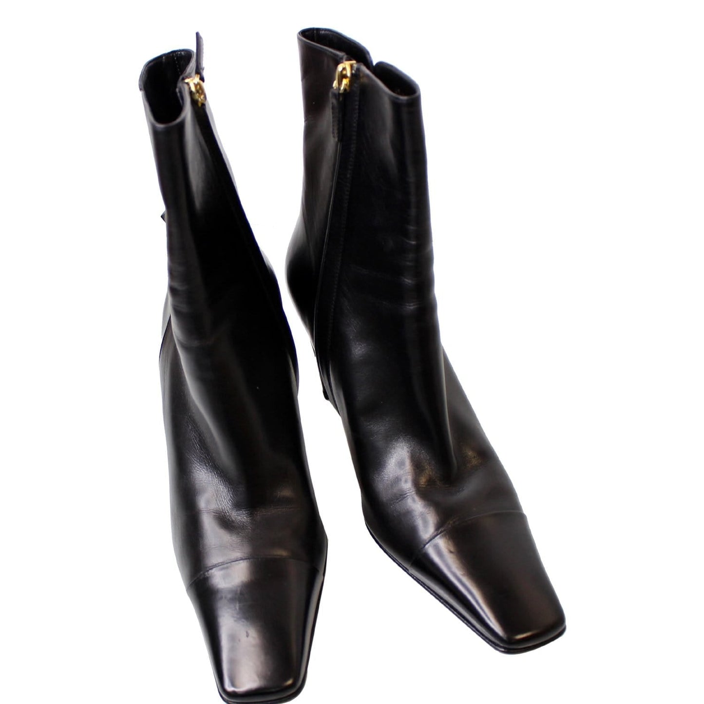 CHANEL Ankle Leather Zip Boots Black US 9.5 - 20% OFF