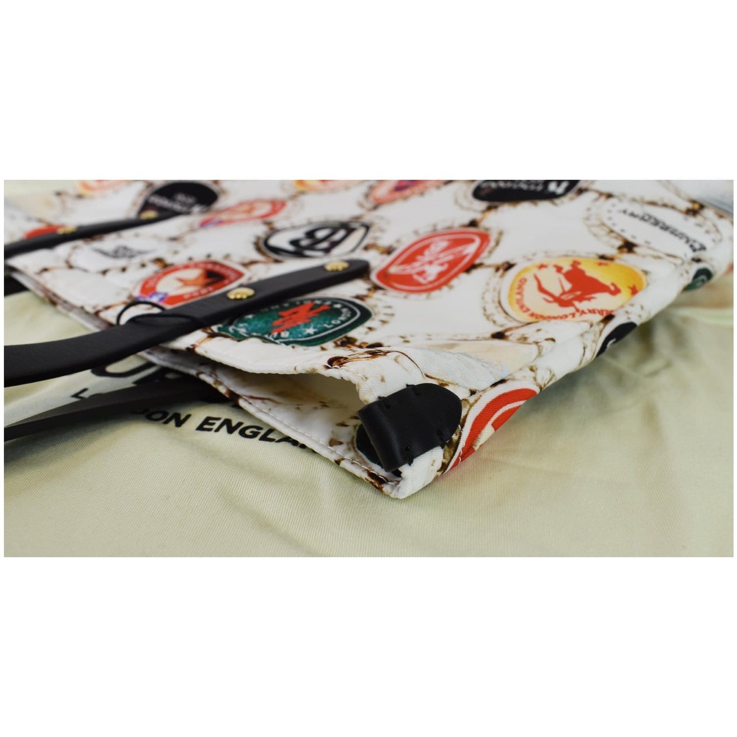 BURBERRY Flat Printed Large Nylon Tote Bag White Multi