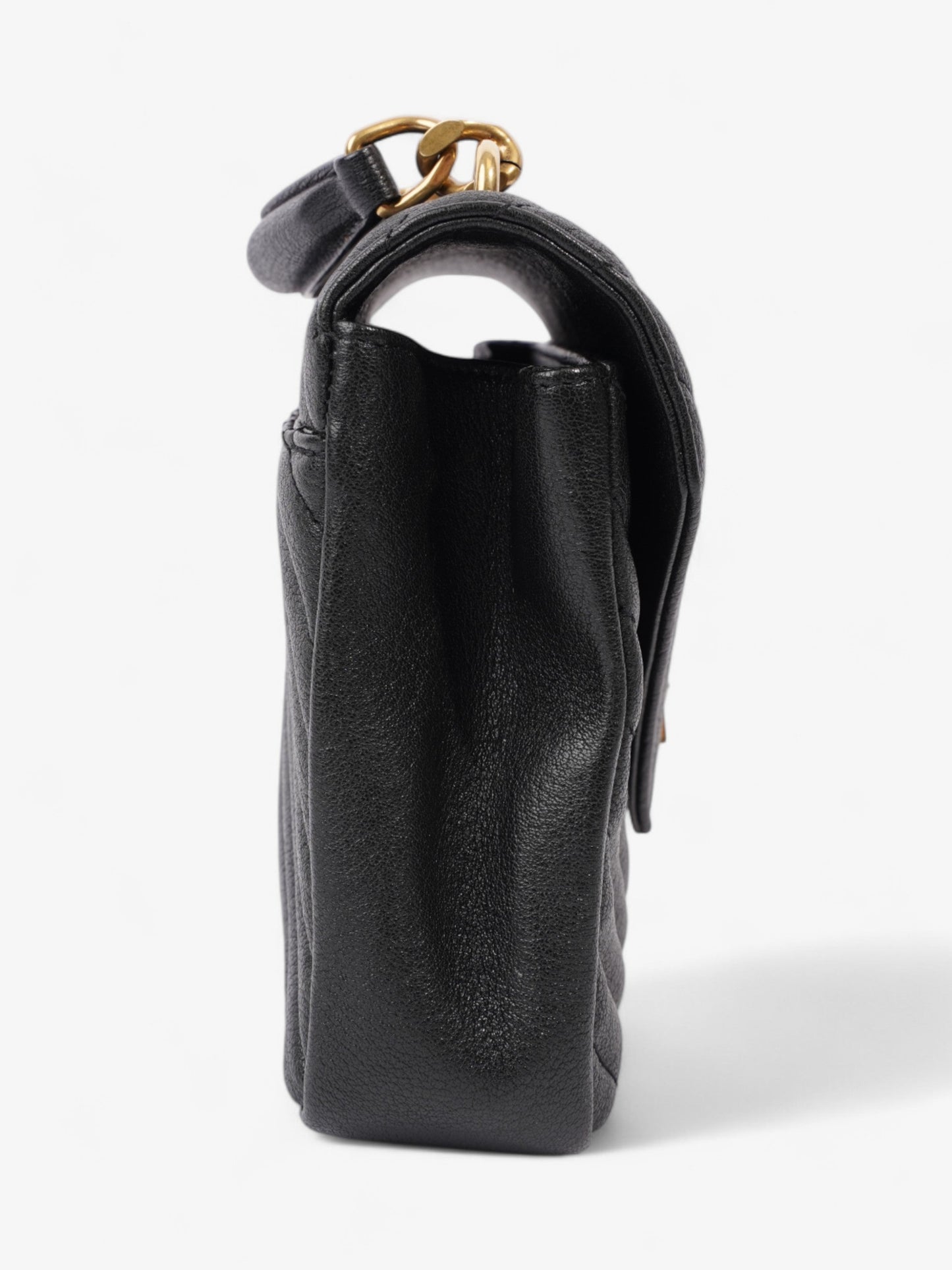 Saint Laurent College Black Lambskin Leather Medium