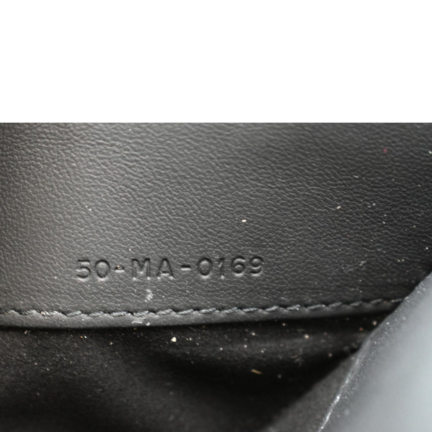 CHRISTIAN DIOR Saddle Mini Leather Shoulder Bag Black