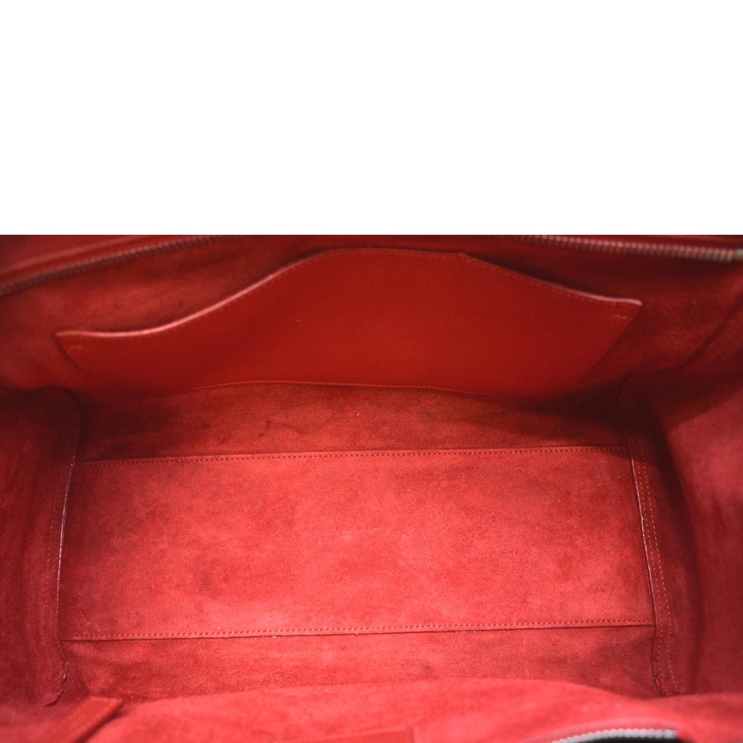 YVES SAINT LAURENT Cabas Rive Gauche Leather Small Satchel Bag Red