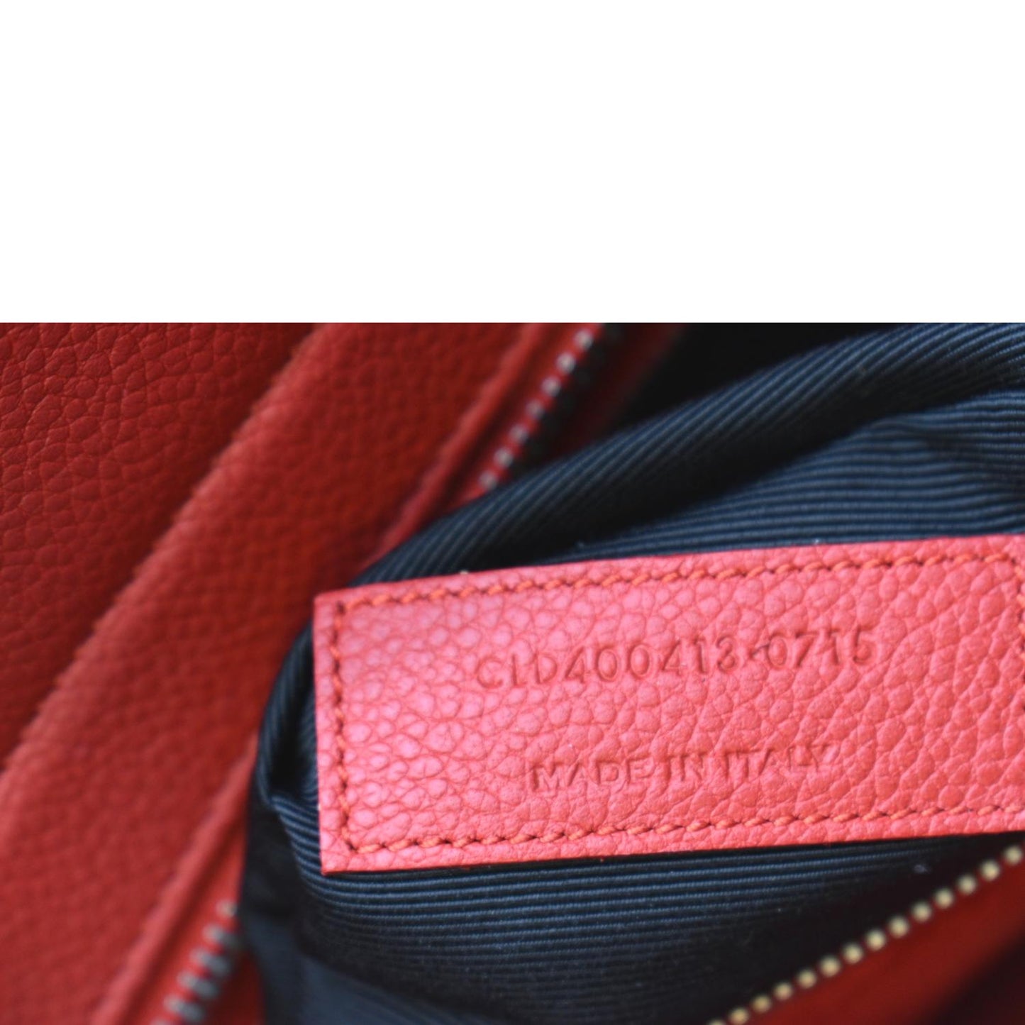 YVES SAINT LAURENT Cabas Rive Gauche Leather Small Satchel Bag Red