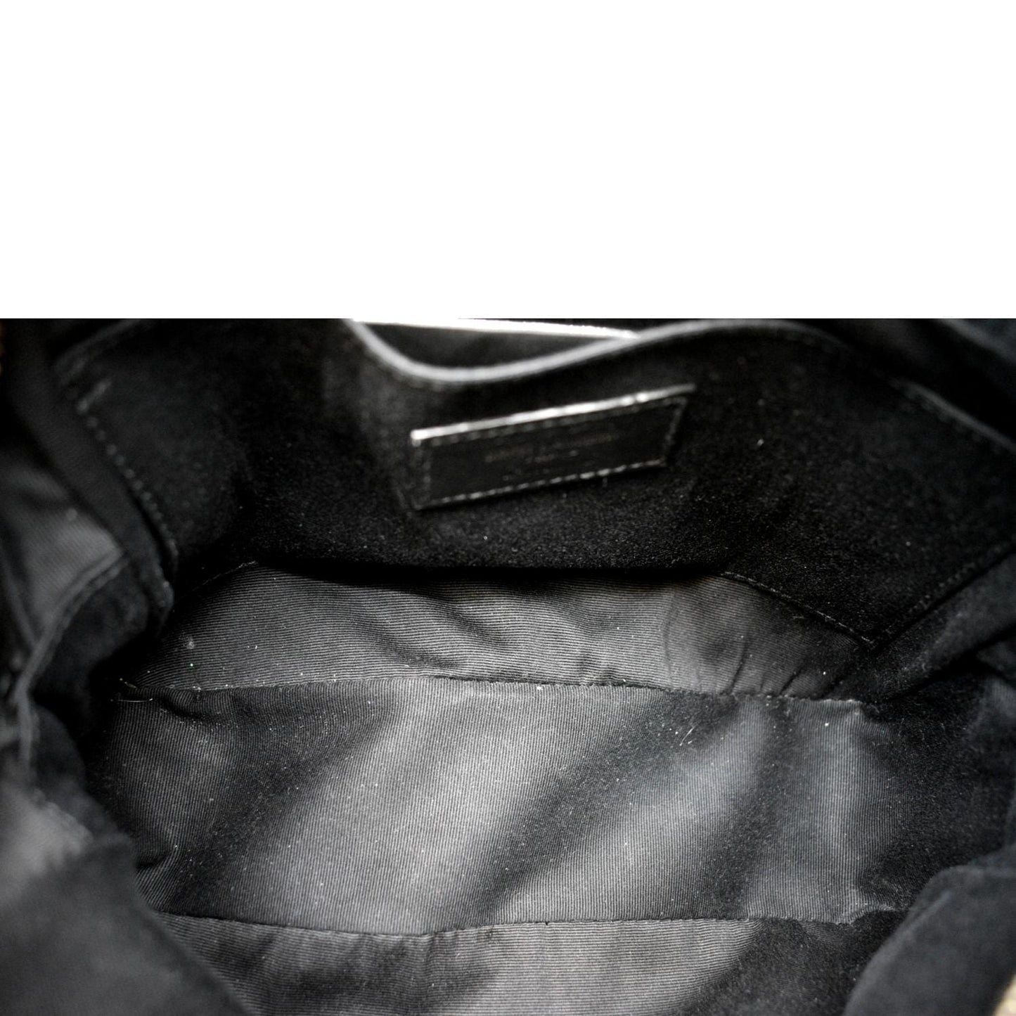 YVES SAINT LAURENT Lou Chevron Leather Camera Crossbody Bag Black