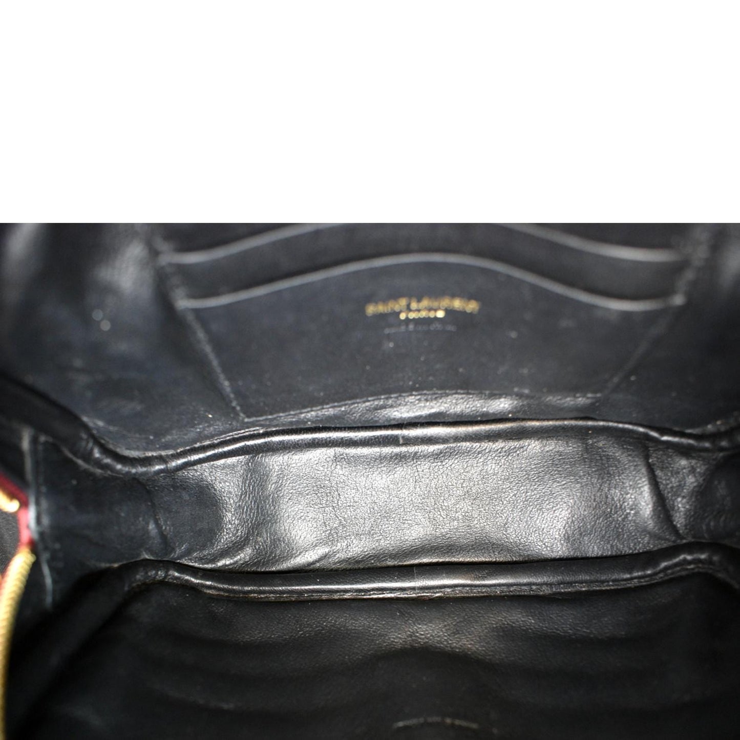 YVES SAINT LAURENT Mini Lou Leather Camera Crossbody Bag Red