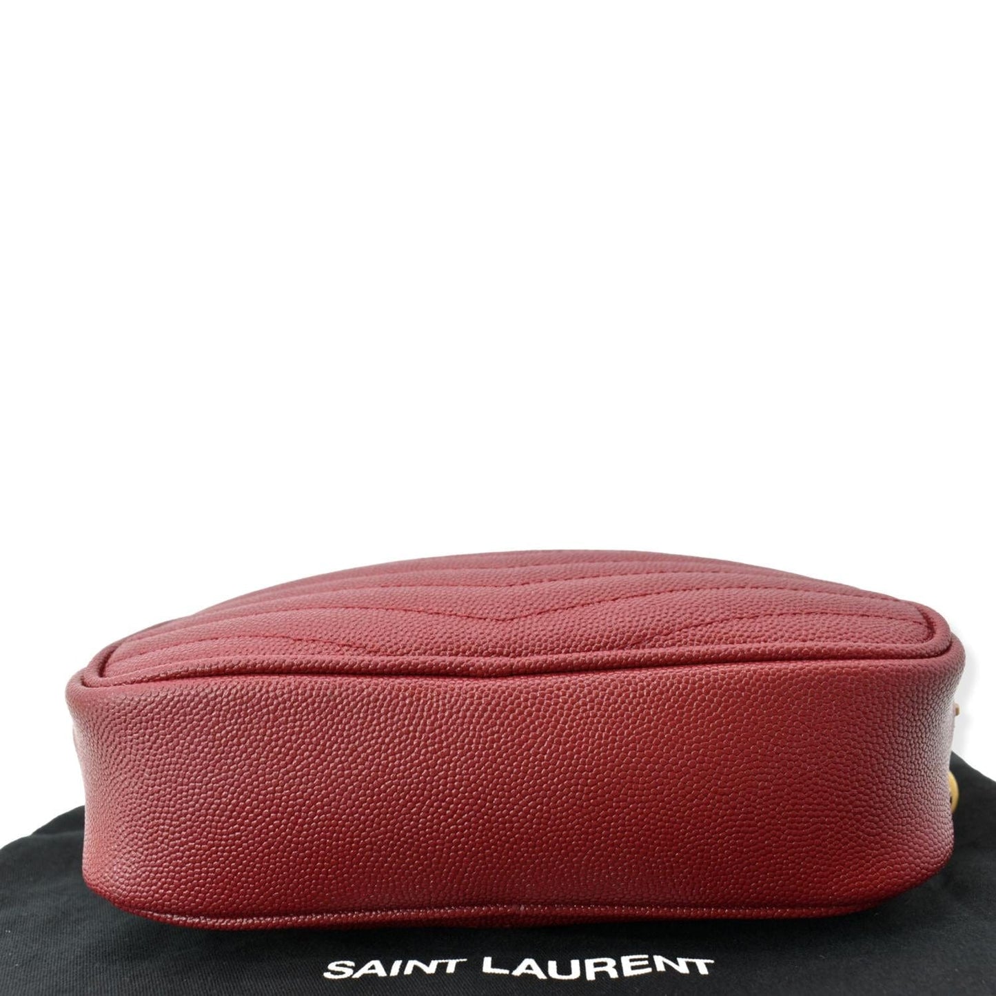 YVES SAINT LAURENT Mini Lou Leather Camera Crossbody Bag Red