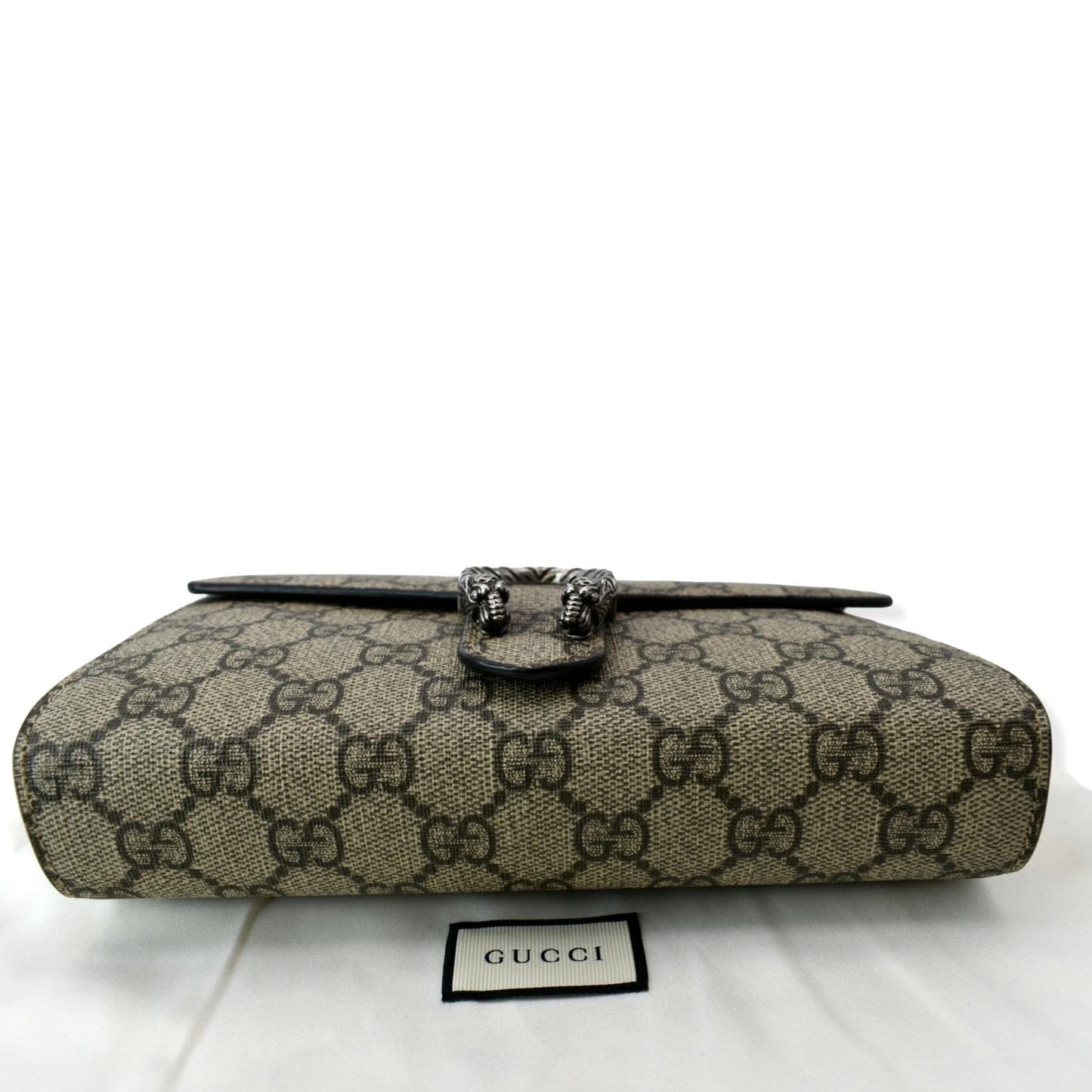 GUCCI Dionysus GG Supreme Crossbody Chain Wallet Beige 401231