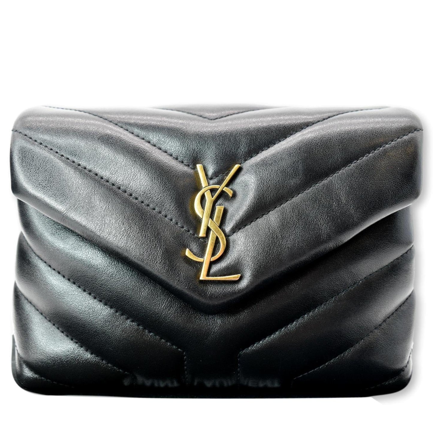 YVES SAINT LAURENT Small Loulou Matelasse Leather Shoulder Bag Black