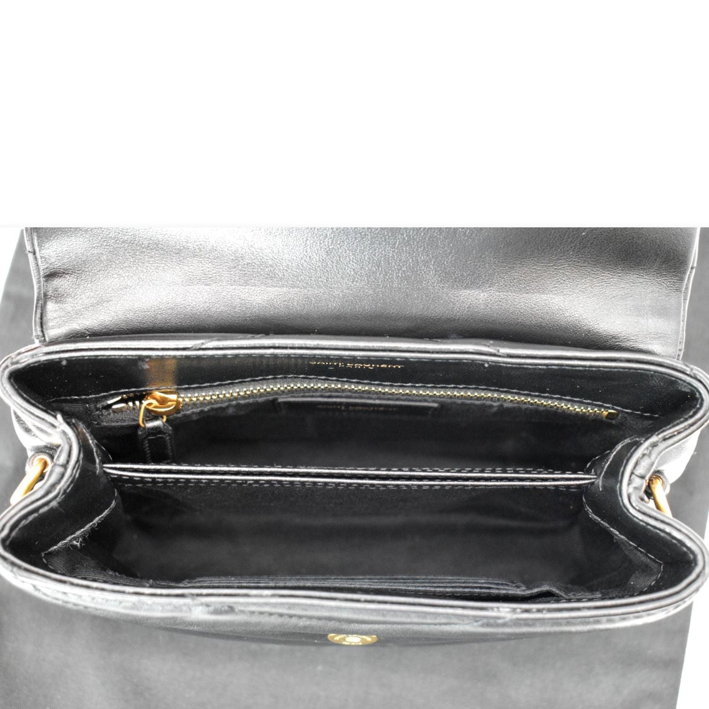 YVES SAINT LAURENT Small Loulou Matelasse Leather Shoulder Bag Black