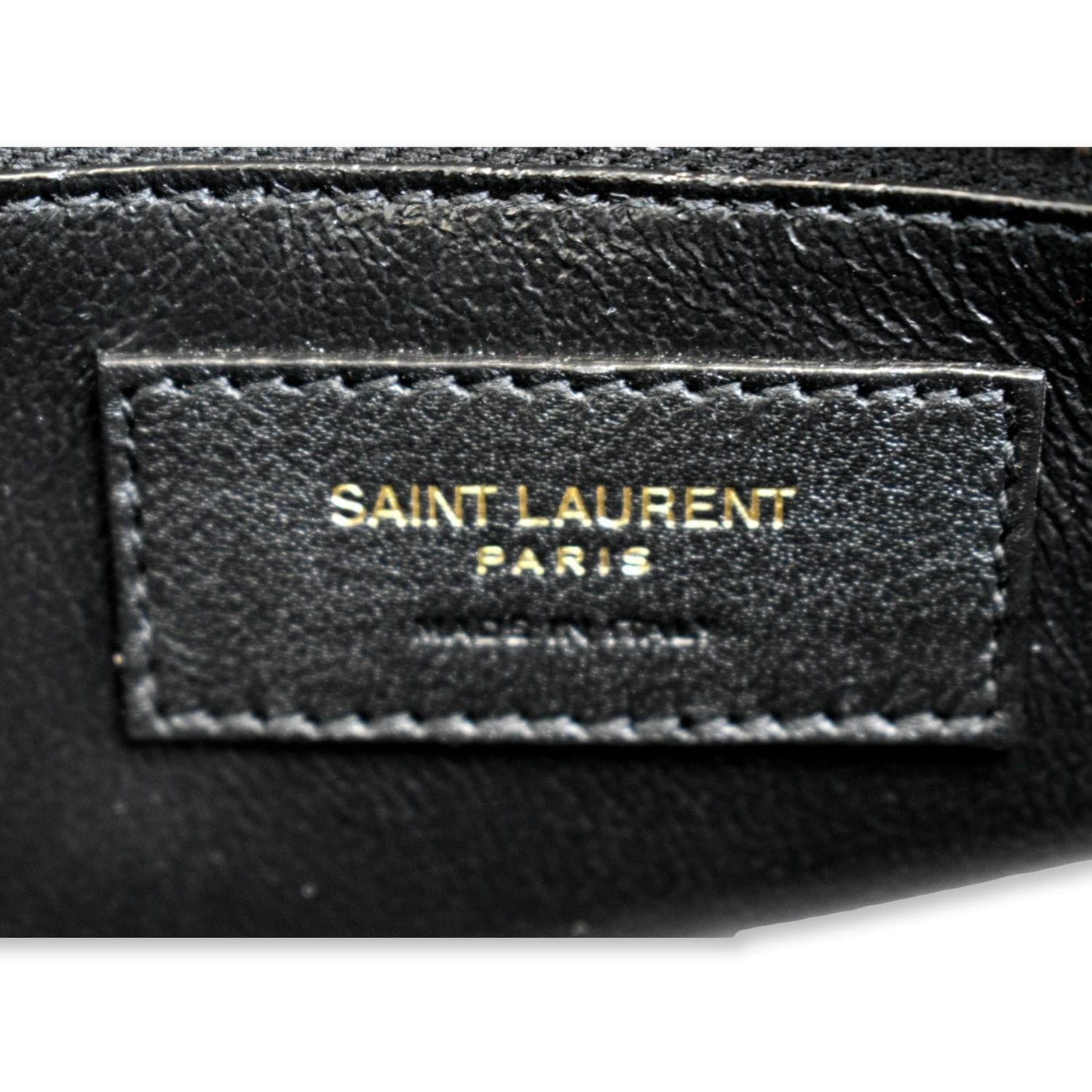 YVES SAINT LAURENT Cassandra Top Handle Embossed Shoulder Bag Beige