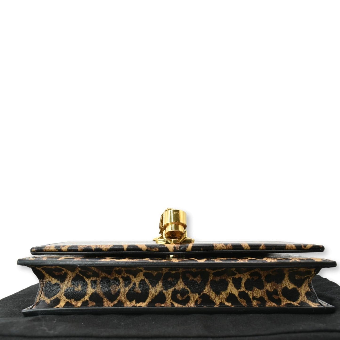 YVES SAINT LAURENT Kate Monogram Leopard Print Shoulder Bag Black - New Year Deals