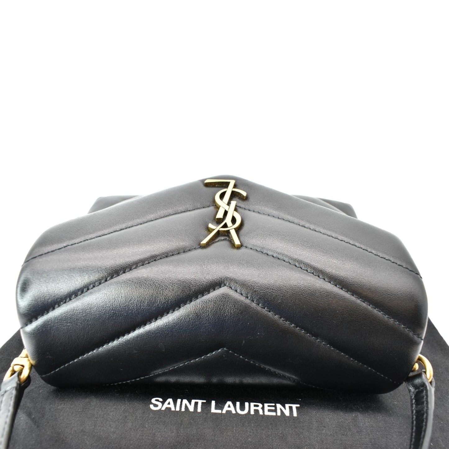 YVES SAINT LAURENT Loulou Toy Matelasse Leather Crossbody Bag Black