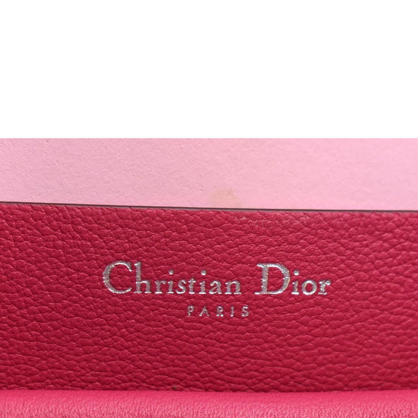 CHRISTIAN DIOR Open Bar Grained Leather Tote Bag Pink
